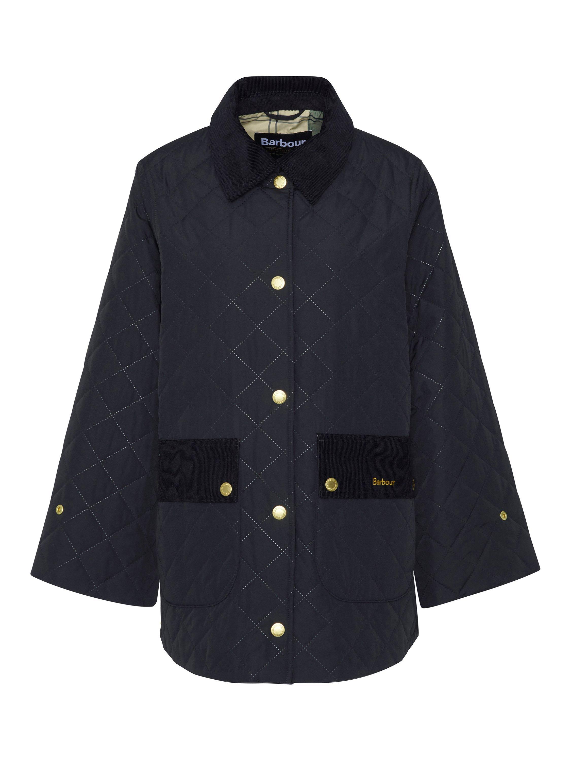 Product image 7 of 7, which shows Barbour Corinne Quilted Jacket, Black/Ancient, 8