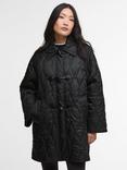 Barbour Cosette Quilted Duffle Coat, Black Onyx