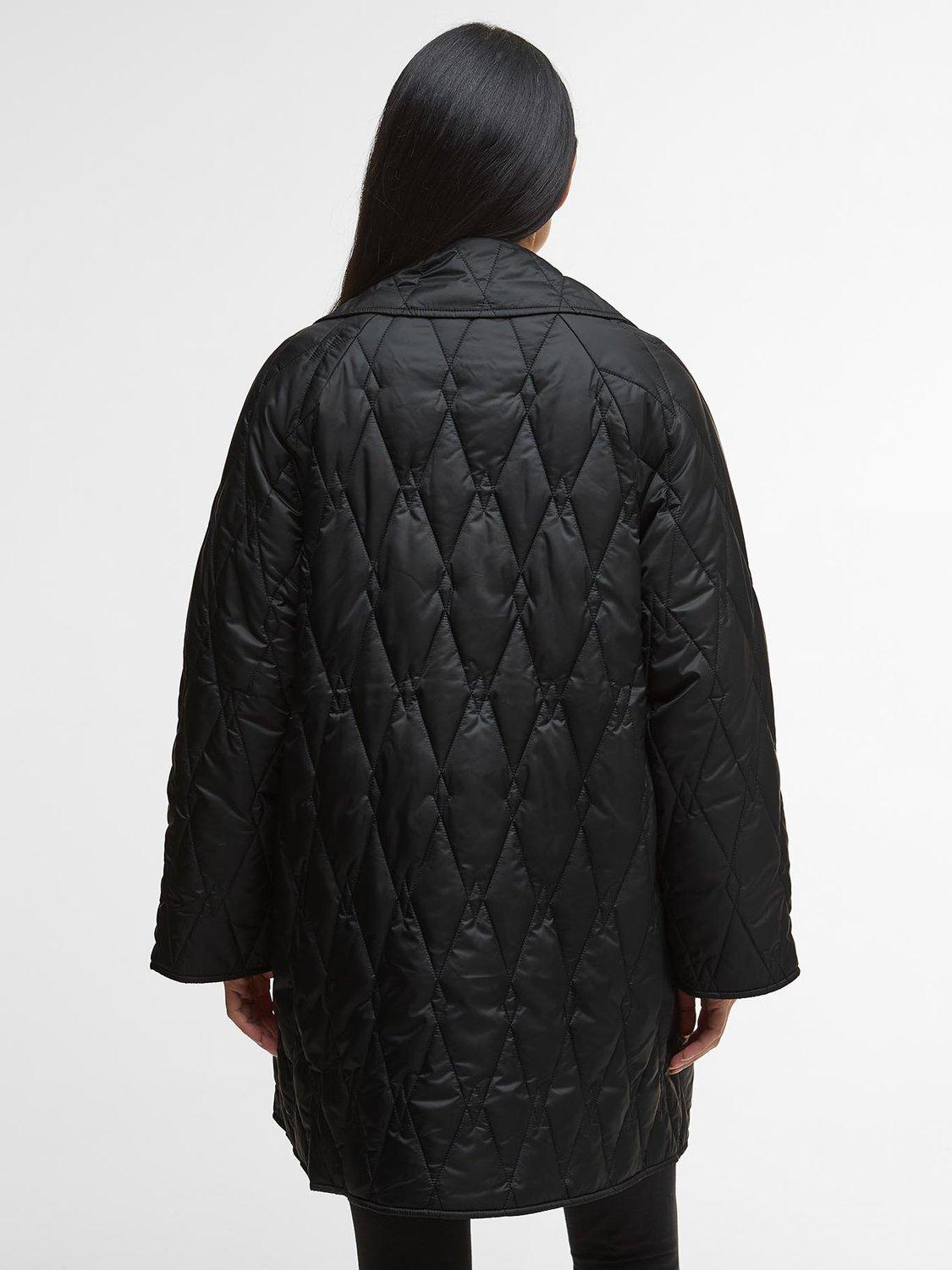 Product image 3 of 7, which shows Barbour Cosette Quilted Duffle Coat, Black Onyx, 8