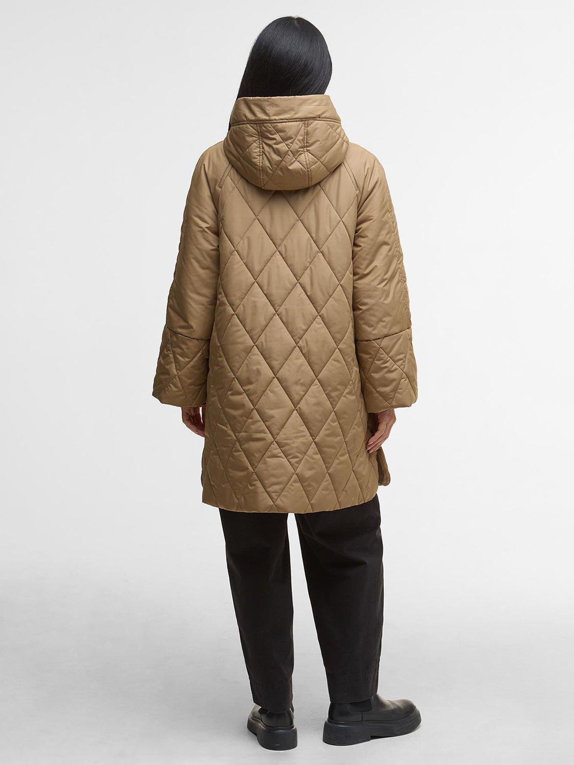 Product image 4 of 6, which shows Barbour Elspeth Quilted Jacket, Military Brown, 8