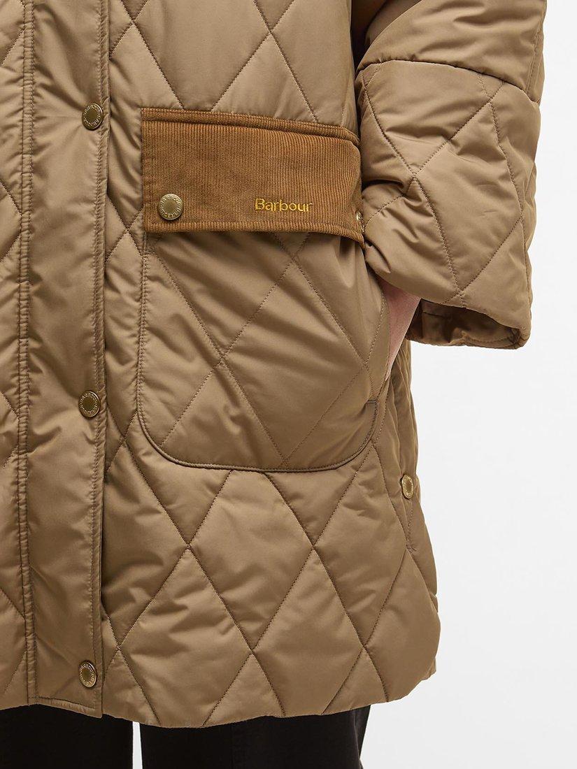 Product image 5 of 6, which shows Barbour Elspeth Quilted Jacket, Military Brown, 8