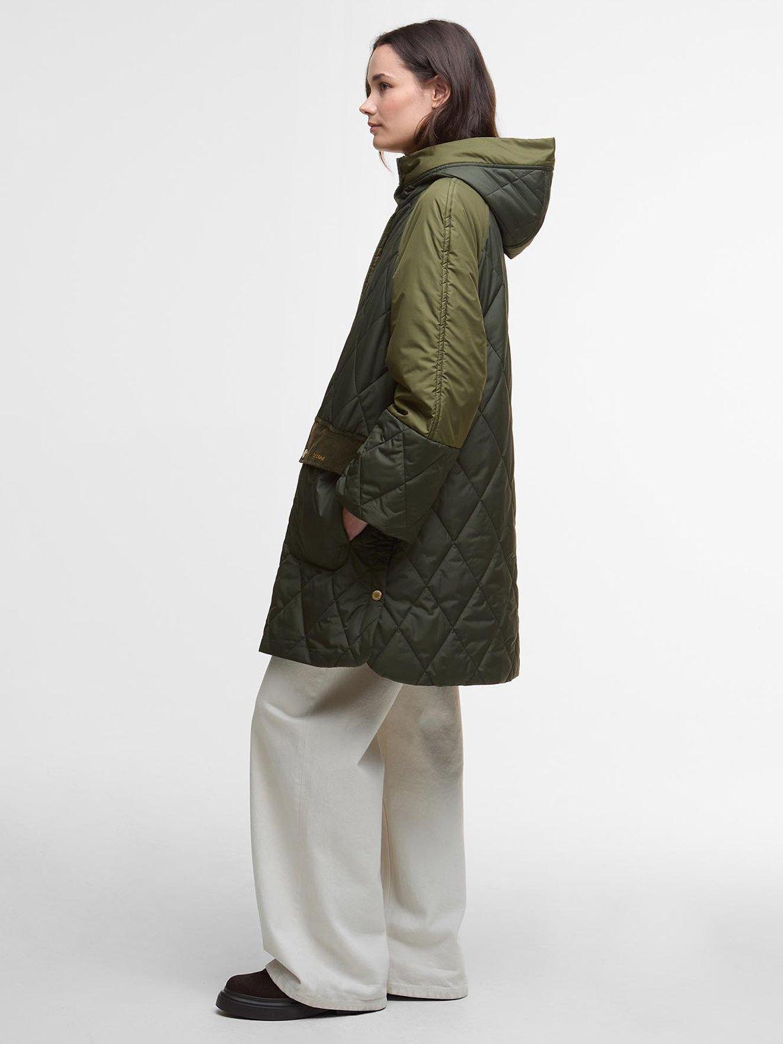 Product image 2 of 5, which shows Barbour Elspeth Quilted Jacket, Olive/Moss, 10