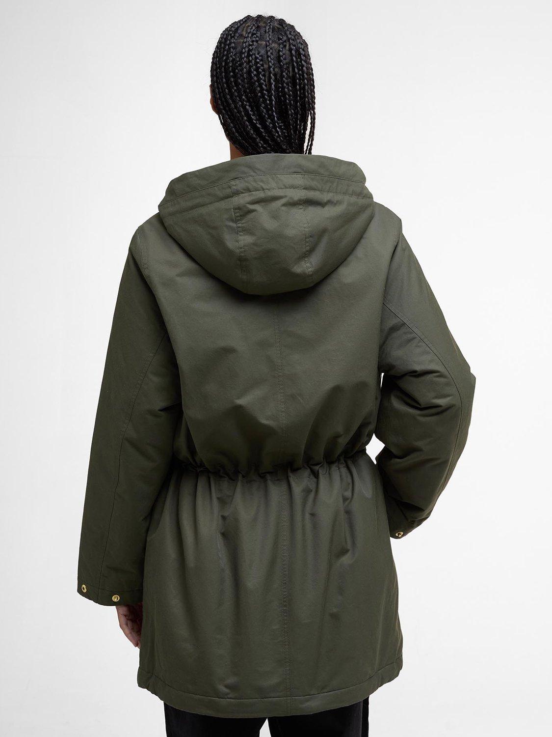 Product image 3 of 7, which shows Barbour Inola Showerproof Jacket, Olive/Ancient, 8
