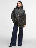 Barbour Luella Waxed Jacket, Fern/Ancient Tartan