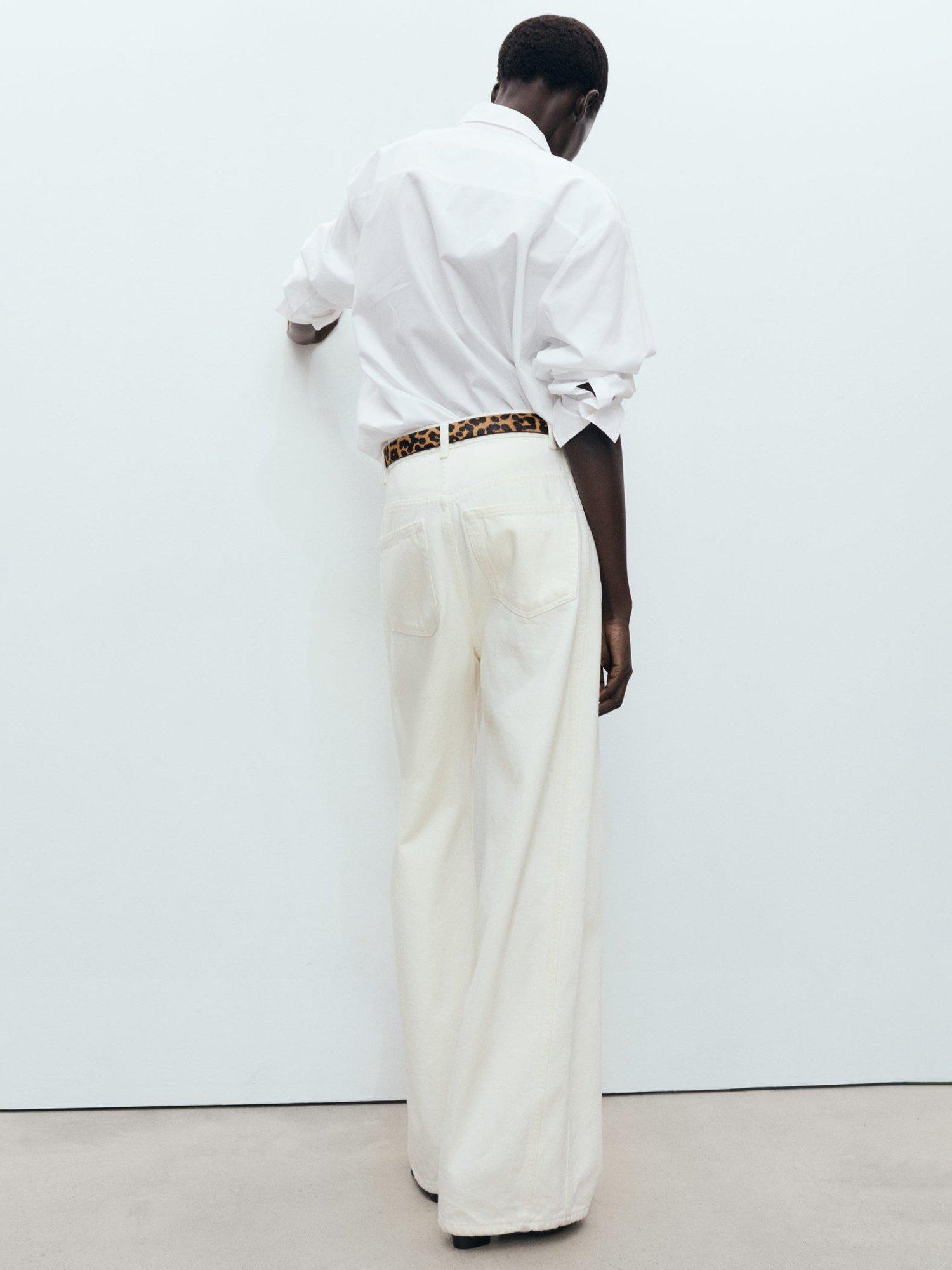 Product image 5 of 5, which shows Mango Leopard Print Textured Leather Belt, Brown, S