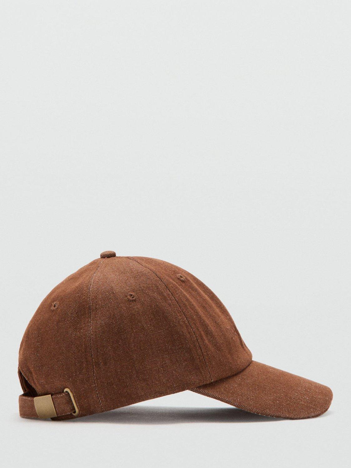 Product image 1 of 4, which shows Mango Monaco Cotton Baseball Cap, Brown, One Size