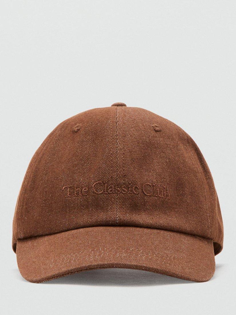 Product image 2 of 4, which shows Mango Monaco Cotton Baseball Cap, Brown, One Size
