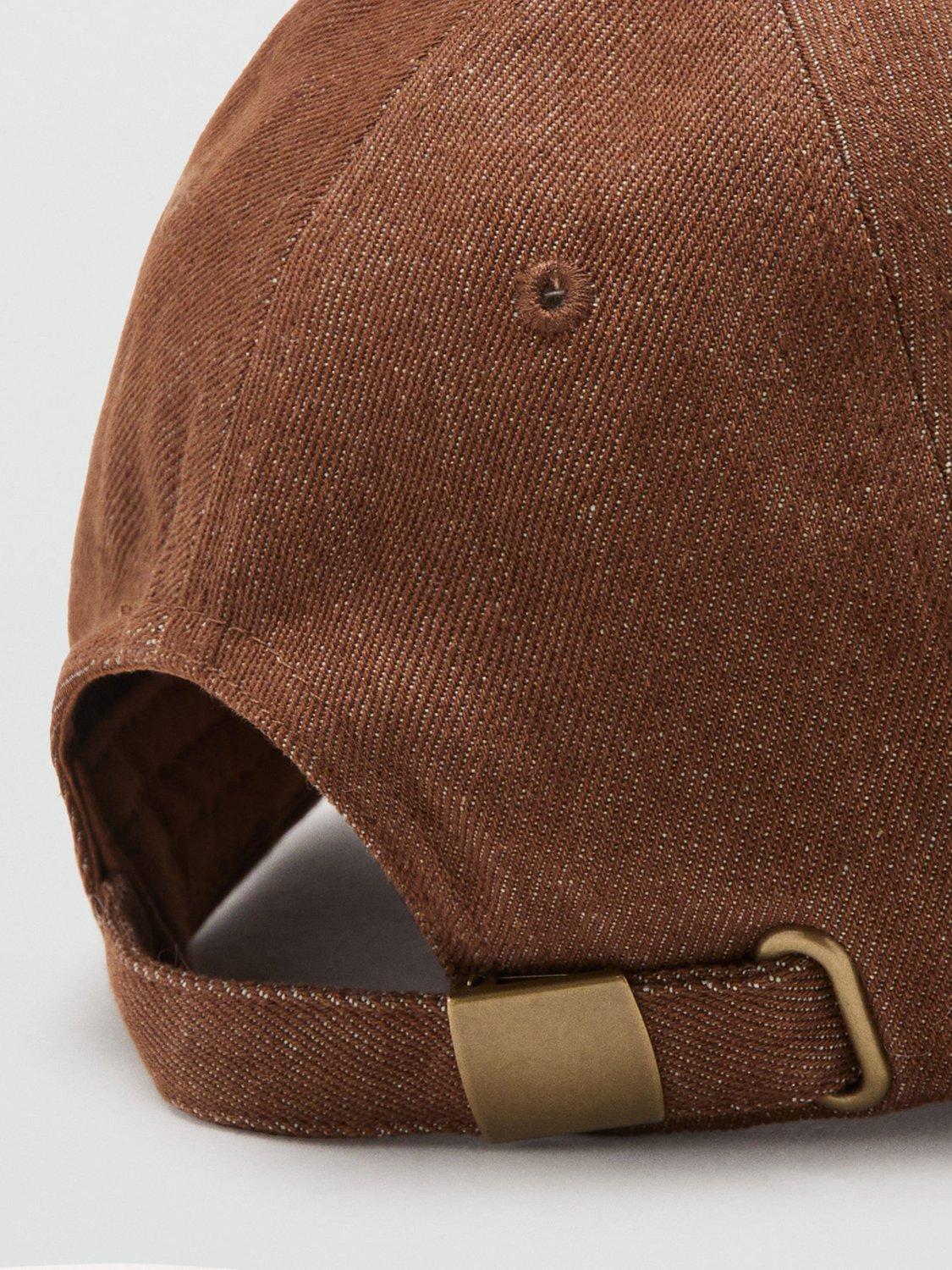 Product image 3 of 4, which shows Mango Monaco Cotton Baseball Cap, Brown, One Size