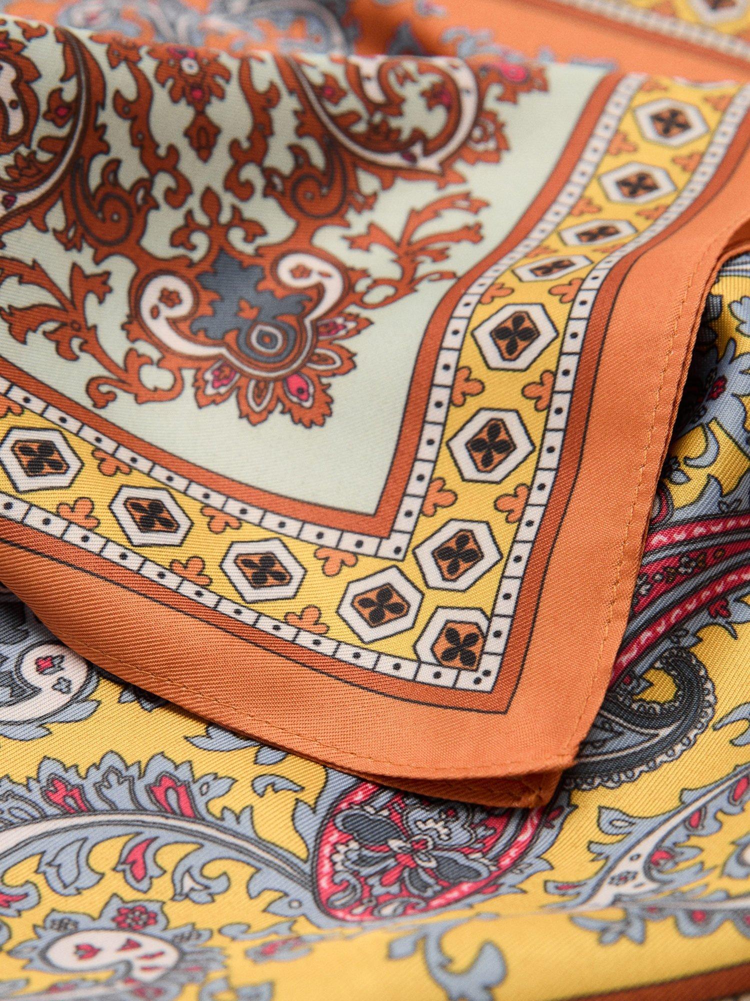 Product image 2 of 3, which shows Mango Cuatro Paisley Scarf, Beige Khaki, One Size