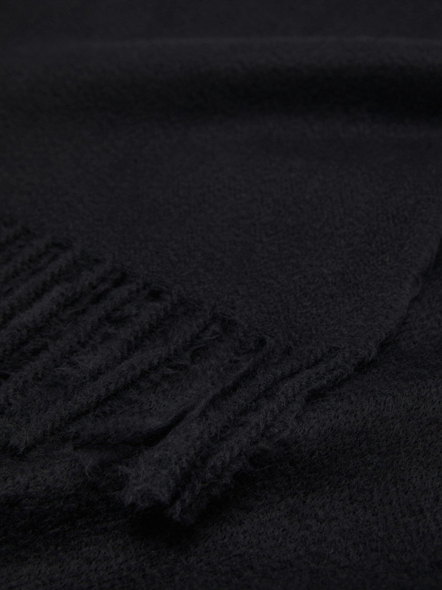 Product image 2 of 2, which shows Mango Sweet Fringed Scarf, Black, One Size