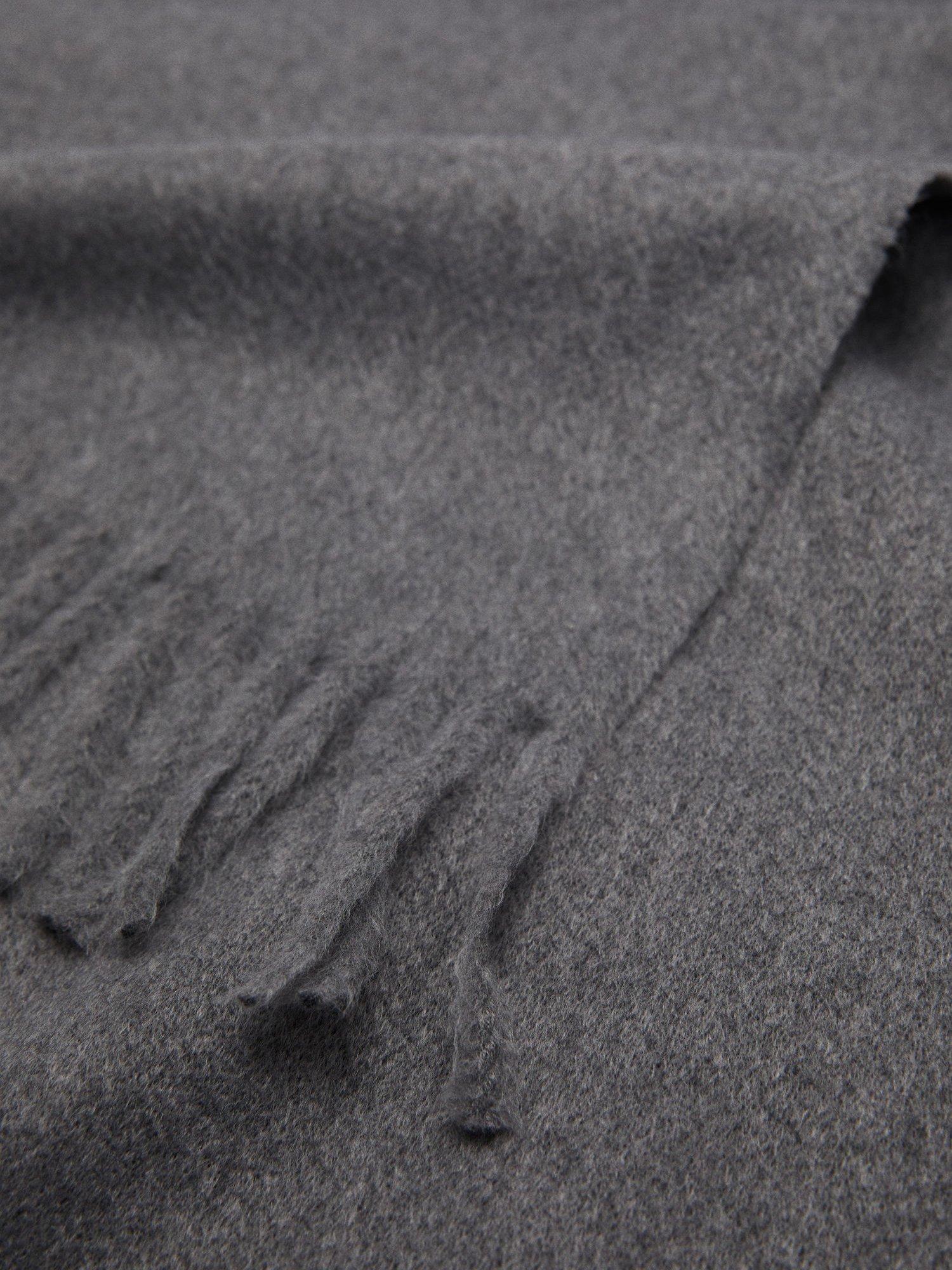 Product image 2 of 2, which shows Mango Sweet Fringed Scarf, Dark Grey, One Size