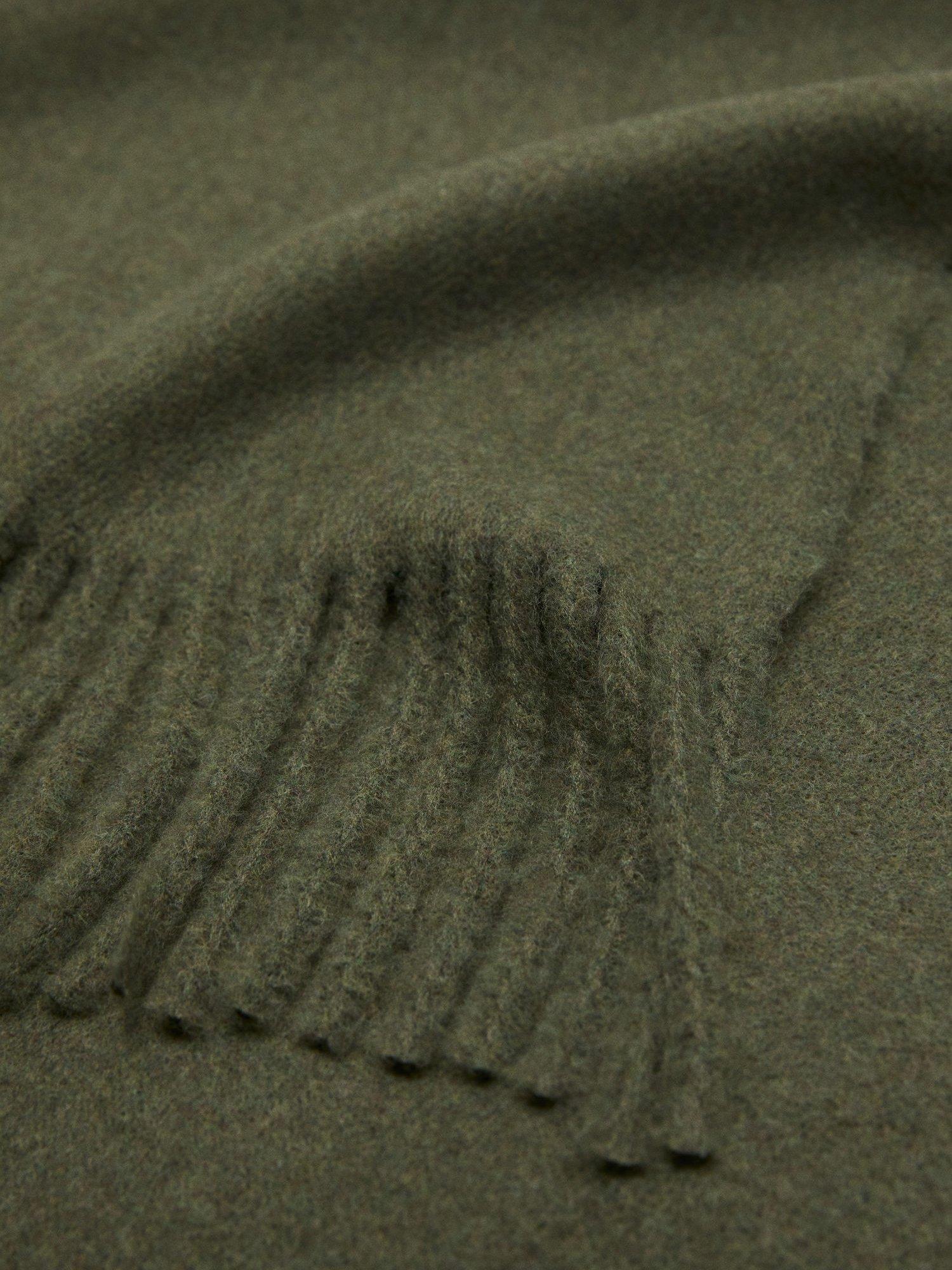 Product image 2 of 2, which shows Mango Sweet Fringed Scarf, Medium Green, One Size