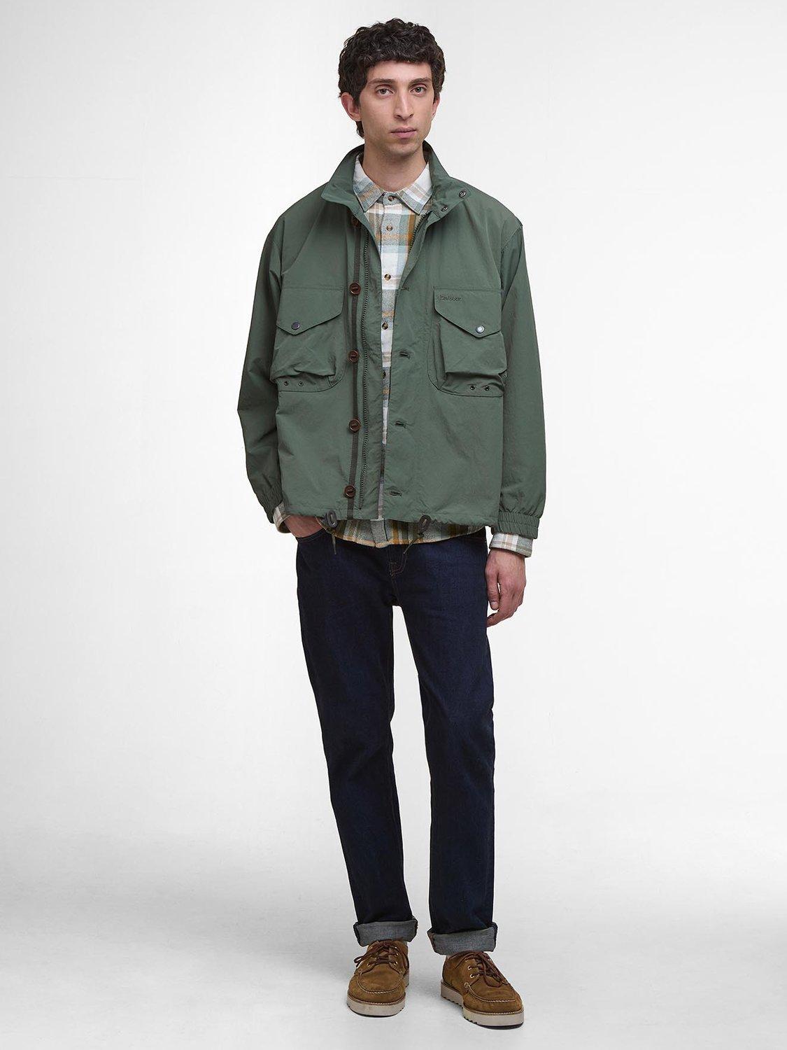Product image 2 of 5, which shows Barbour Jig Showerproof Jacket, Thyme, S