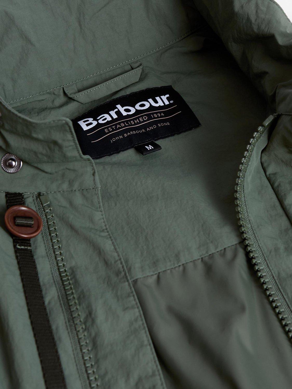 Product image 5 of 5, which shows Barbour Jig Showerproof Jacket, Thyme, S