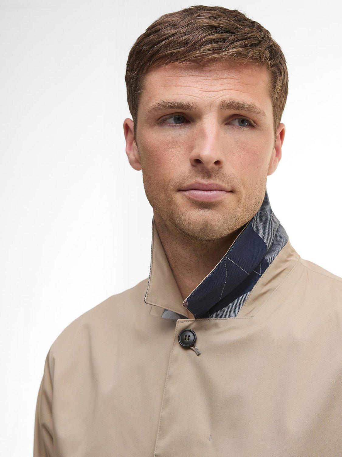 Product image 5 of 7, which shows Barbour Waterproof Longline Mac, Washed Stone, L