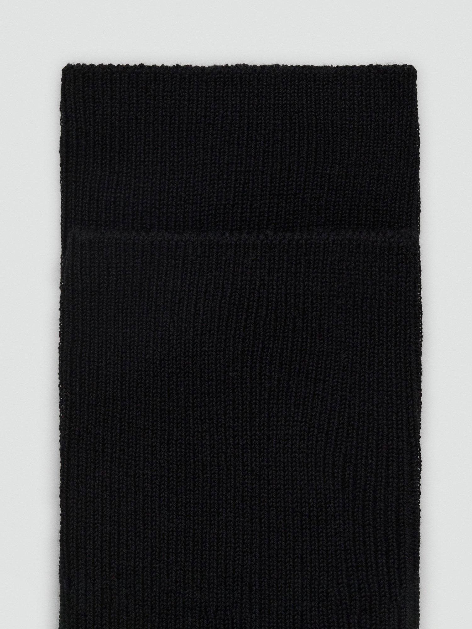 Product image 2 of 3, which shows Mango Velo Cotton Blend Ankle Socks, Black, One Size