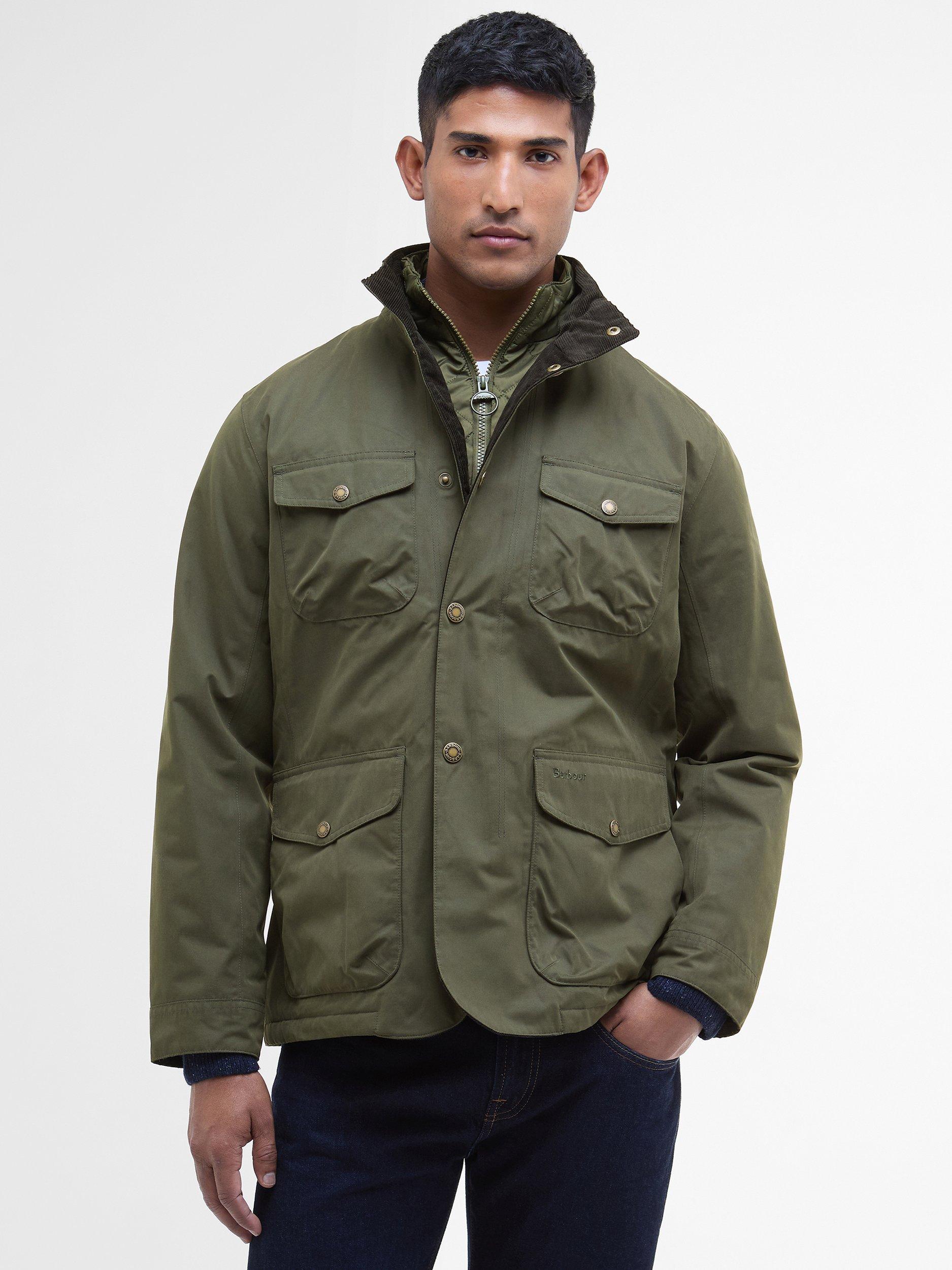 Product image 1 of 11, which shows Barbour Ogston Waterproof Jacket, Olive, XXL