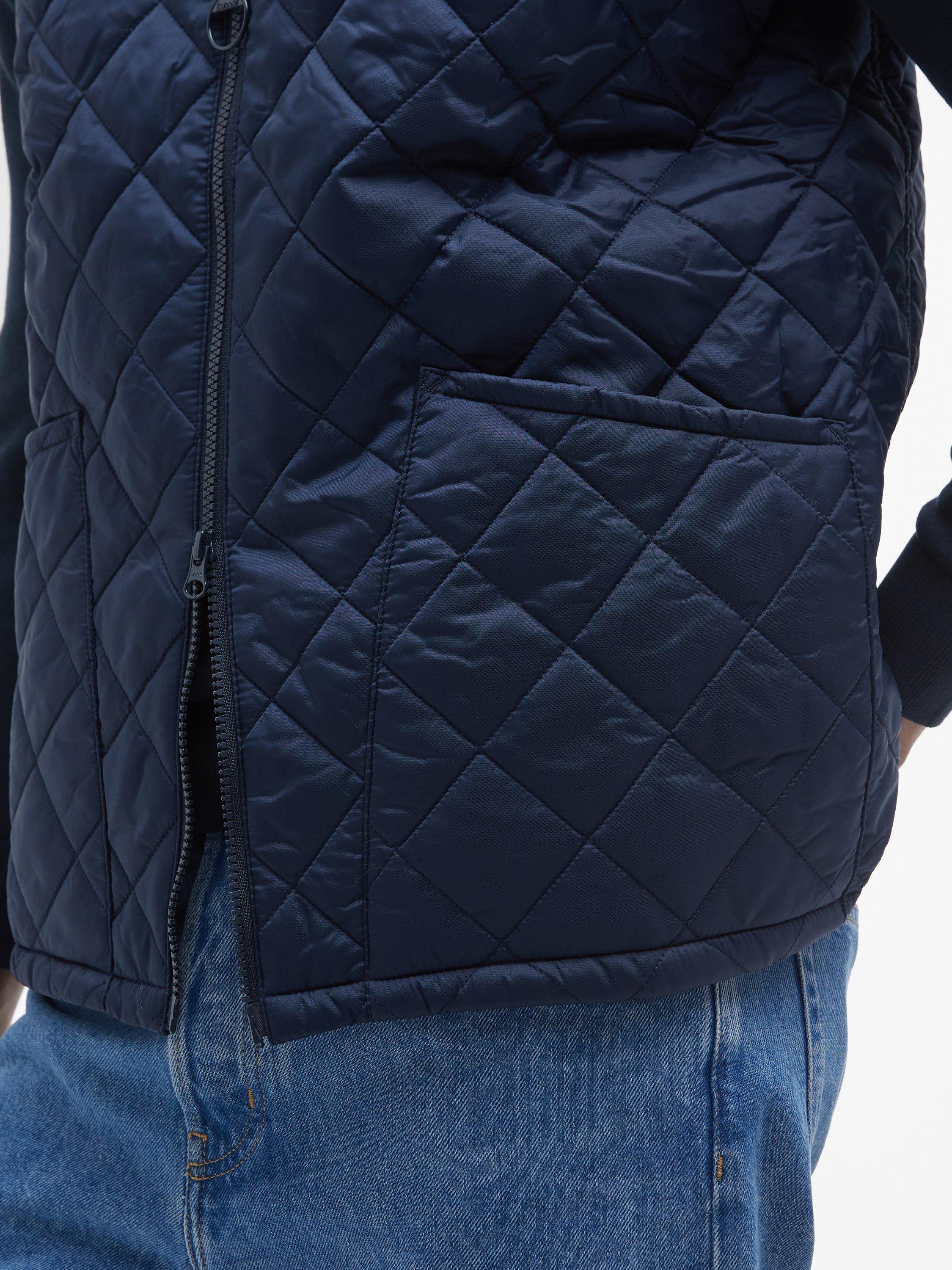 Product image 5 of 7, which shows Barbour Monty Zip Front Gilet, Navy, S