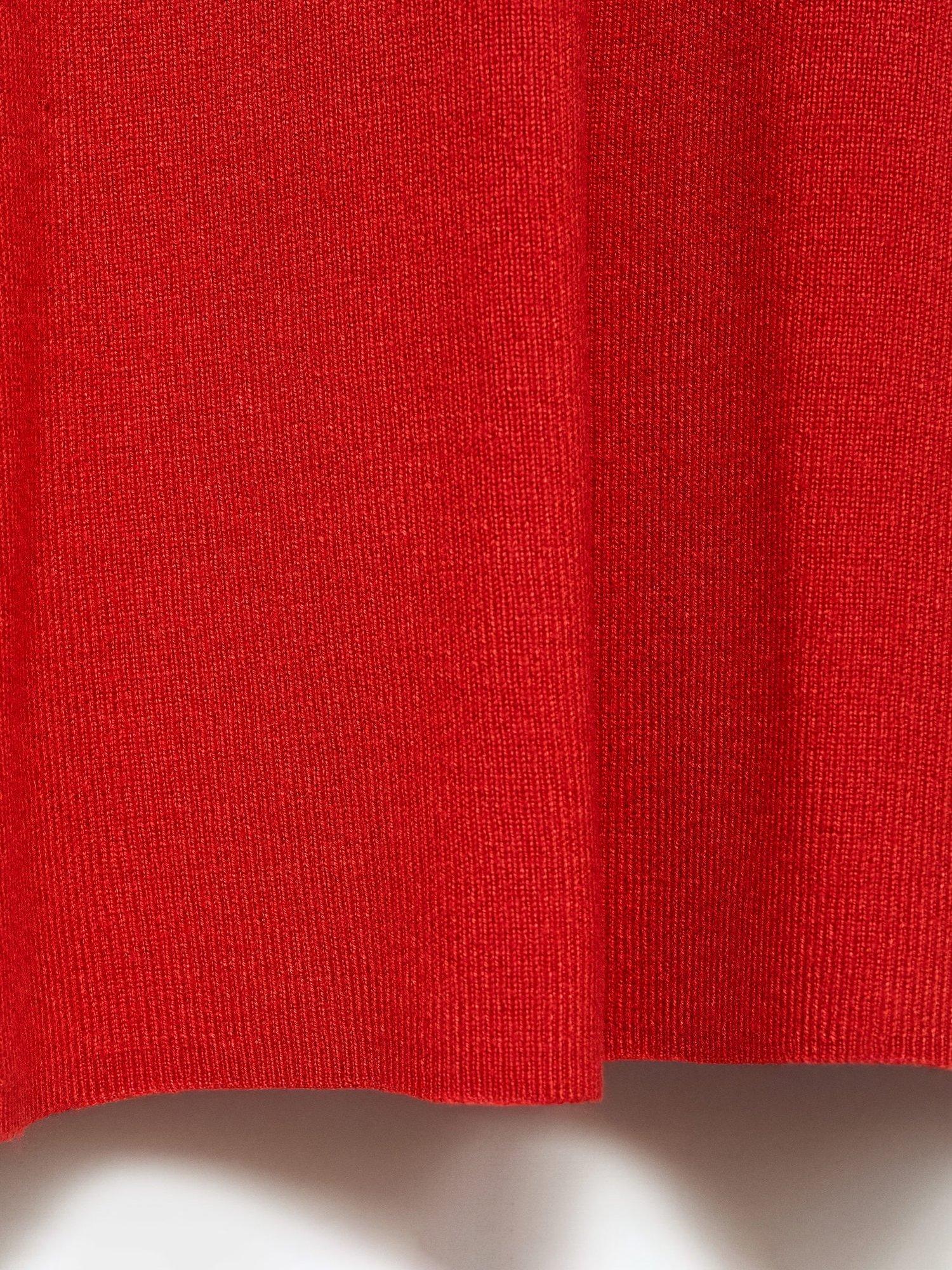 Product image 5 of 7, which shows Mango Foradada Short Sleeve V Neck Mini Dress, Red, 10
