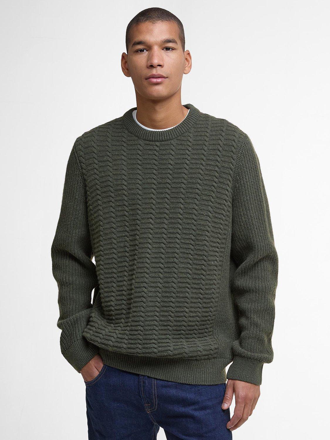 Product image 1 of 6, which shows Barbour Cleveland Crew Neck Jumper, Duffle Bag, S