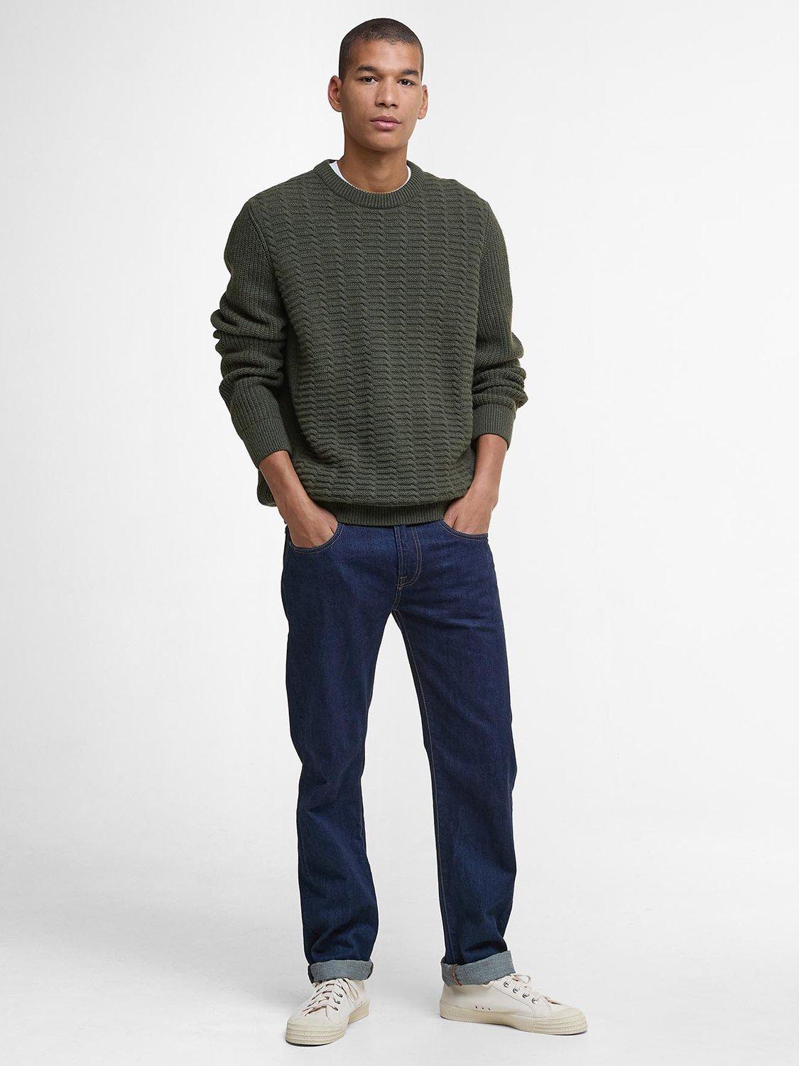 Product image 3 of 6, which shows Barbour Cleveland Crew Neck Jumper, Duffle Bag, S