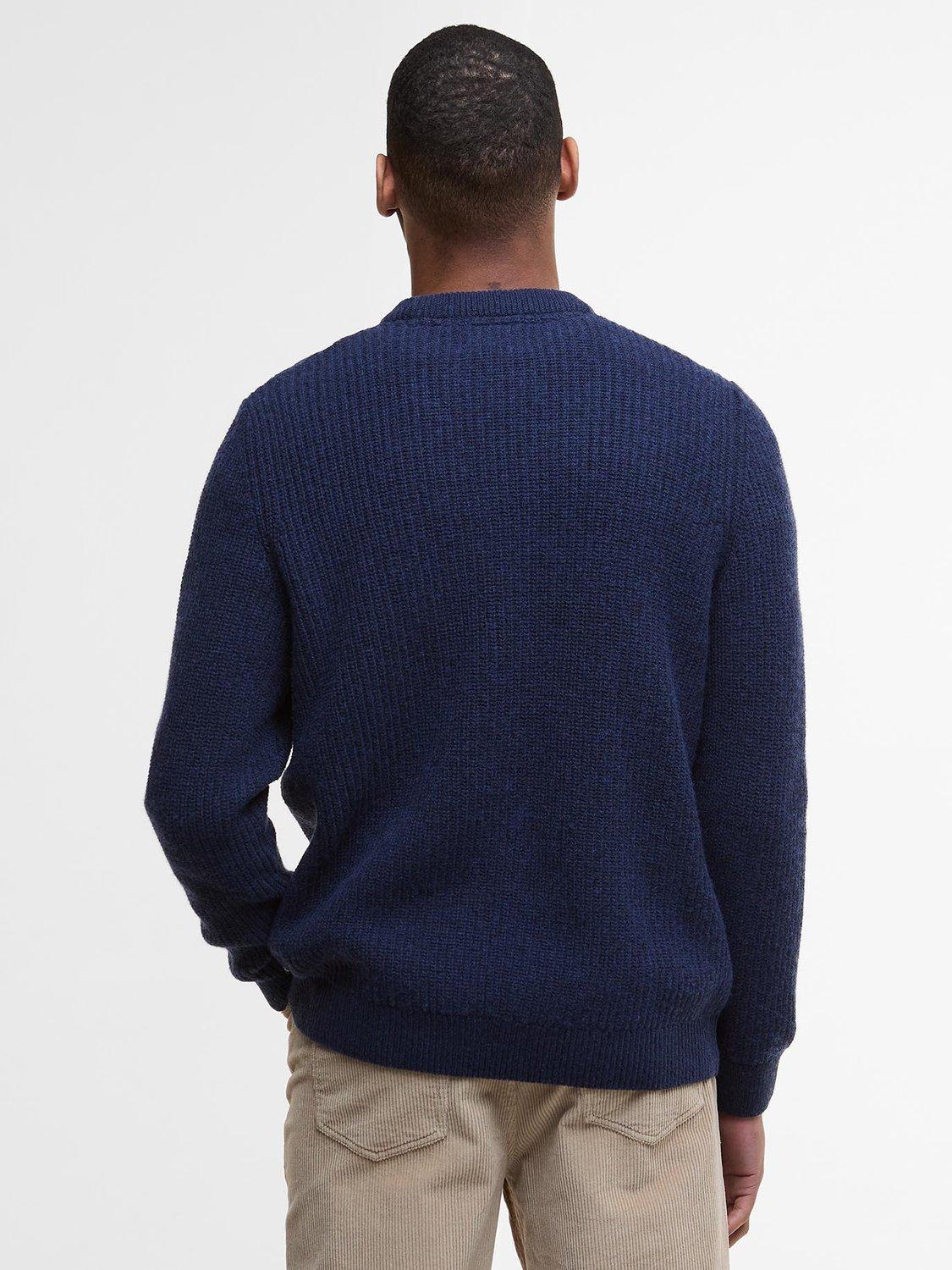 Product image 2 of 6, which shows Barbour Cleveland Crew Neck Jumper, Navy, S