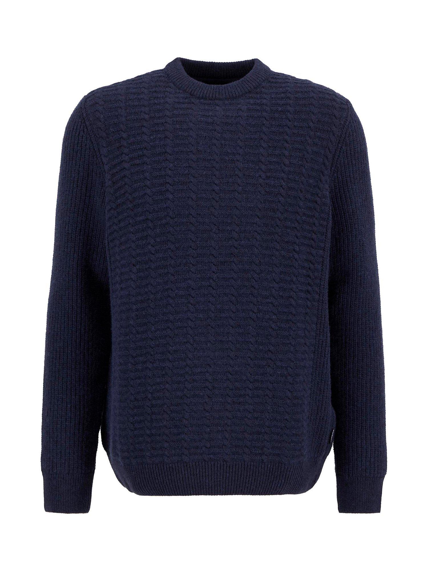 Product image 4 of 6, which shows Barbour Cleveland Crew Neck Jumper, Navy, S