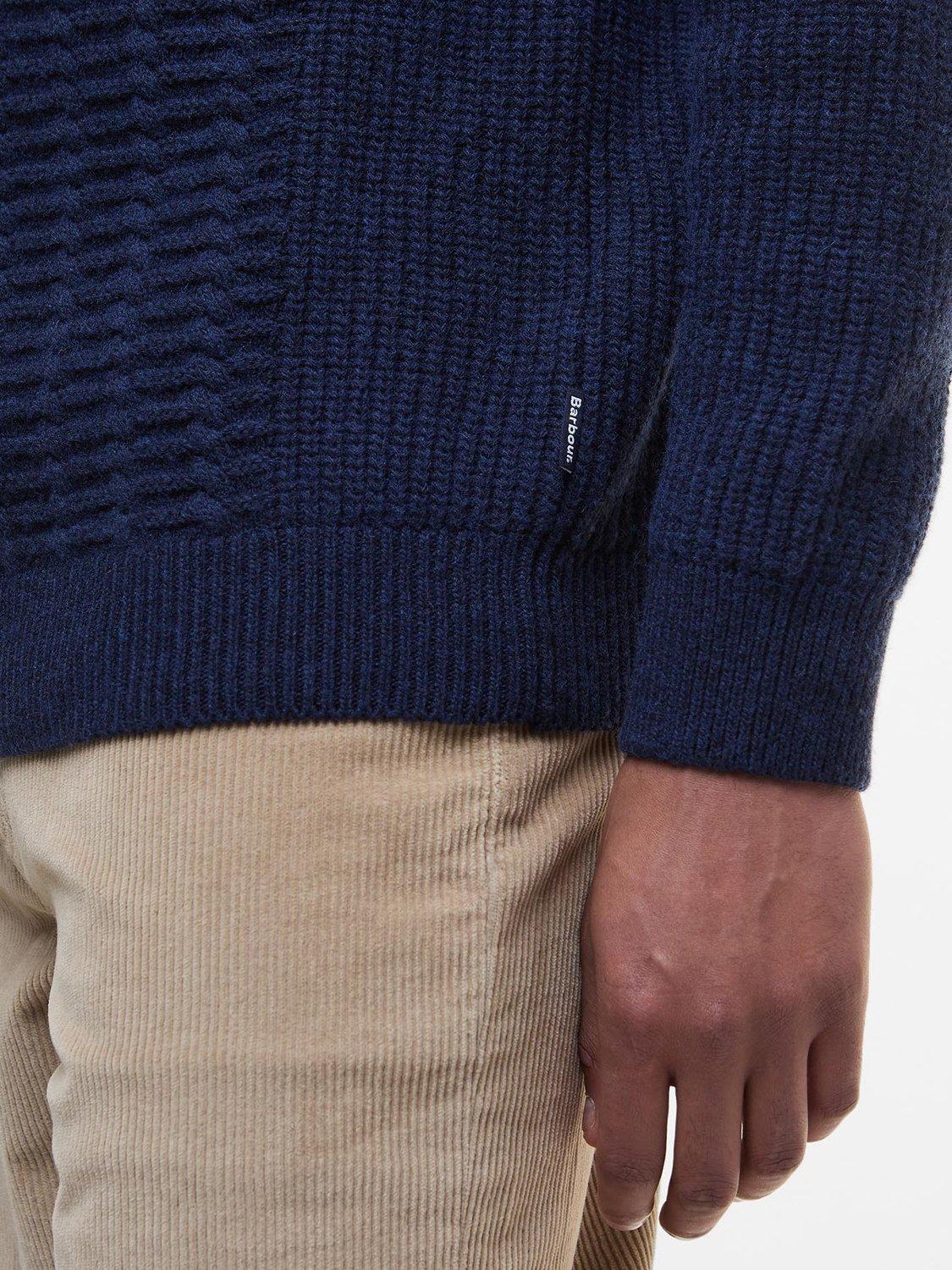 Product image 6 of 6, which shows Barbour Cleveland Crew Neck Jumper, Navy, S