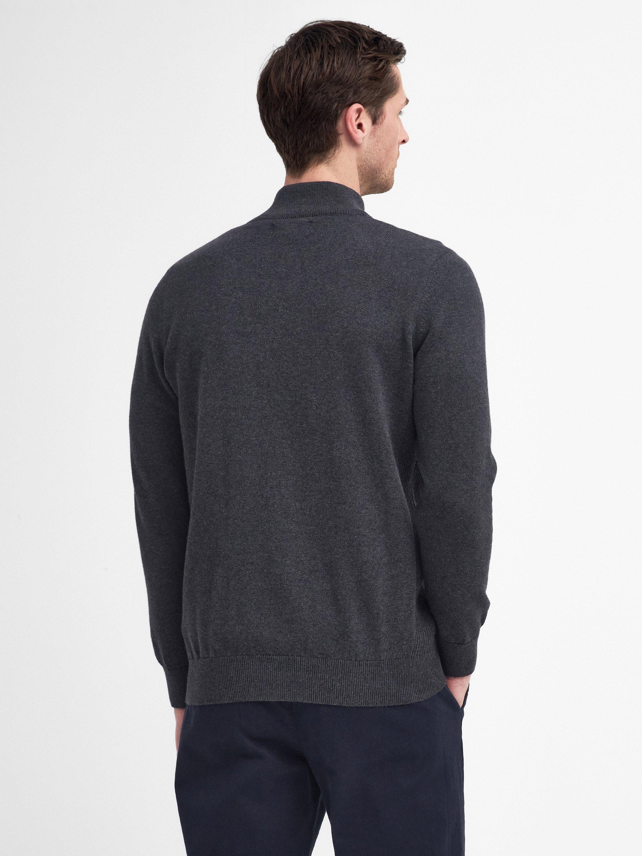 Product image 4 of 6, which shows Barbour Cotton Half-Zip Jumper, Charcoal, S