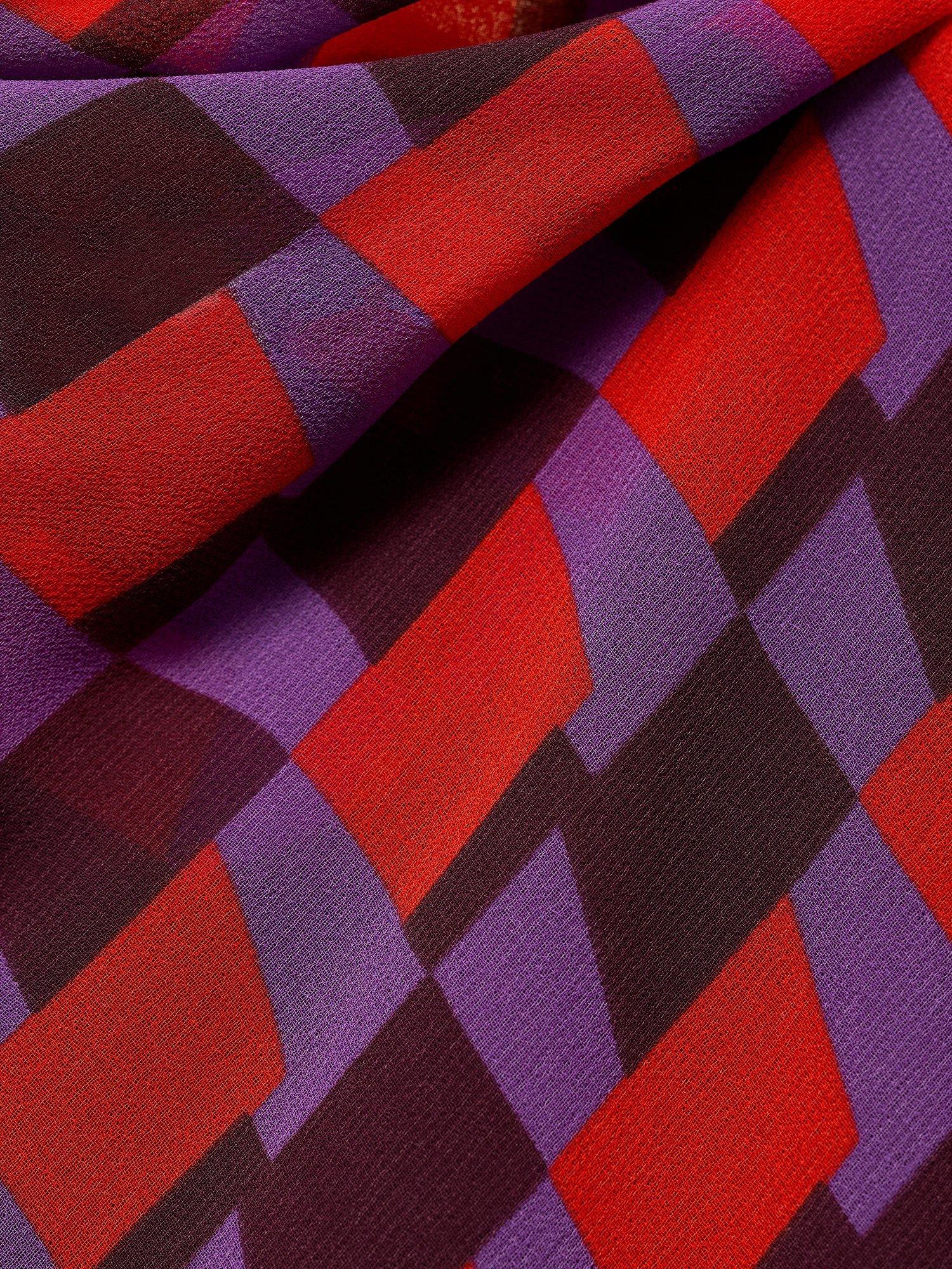 Product image 5 of 7, which shows Mango Martina Sleeveless High Neck Mini Dress, Purple/Multi, 8