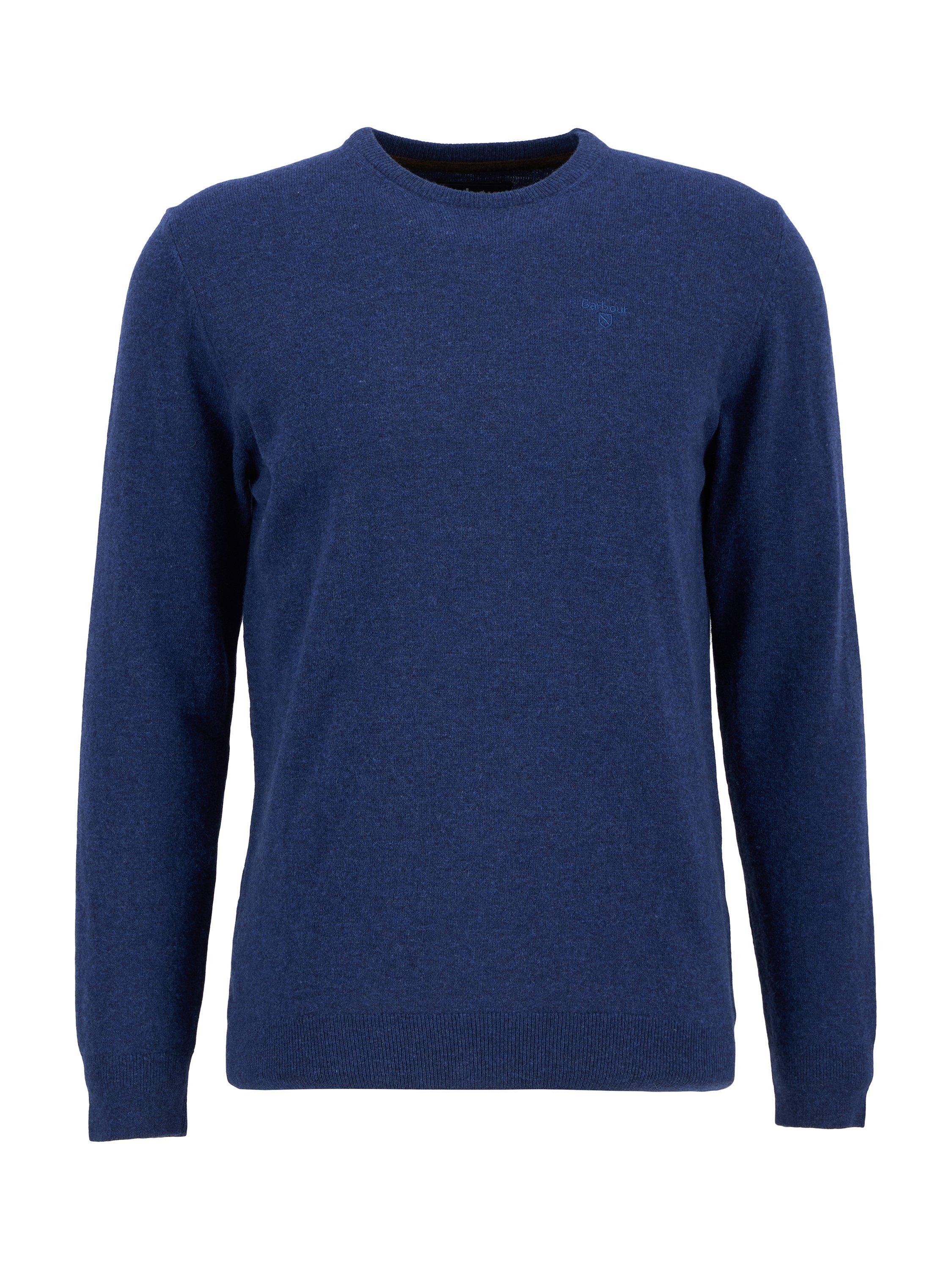 Product image 4 of 9, which shows Barbour Essential Wool Crew Neck Sweatshirt, Deep Blue, L