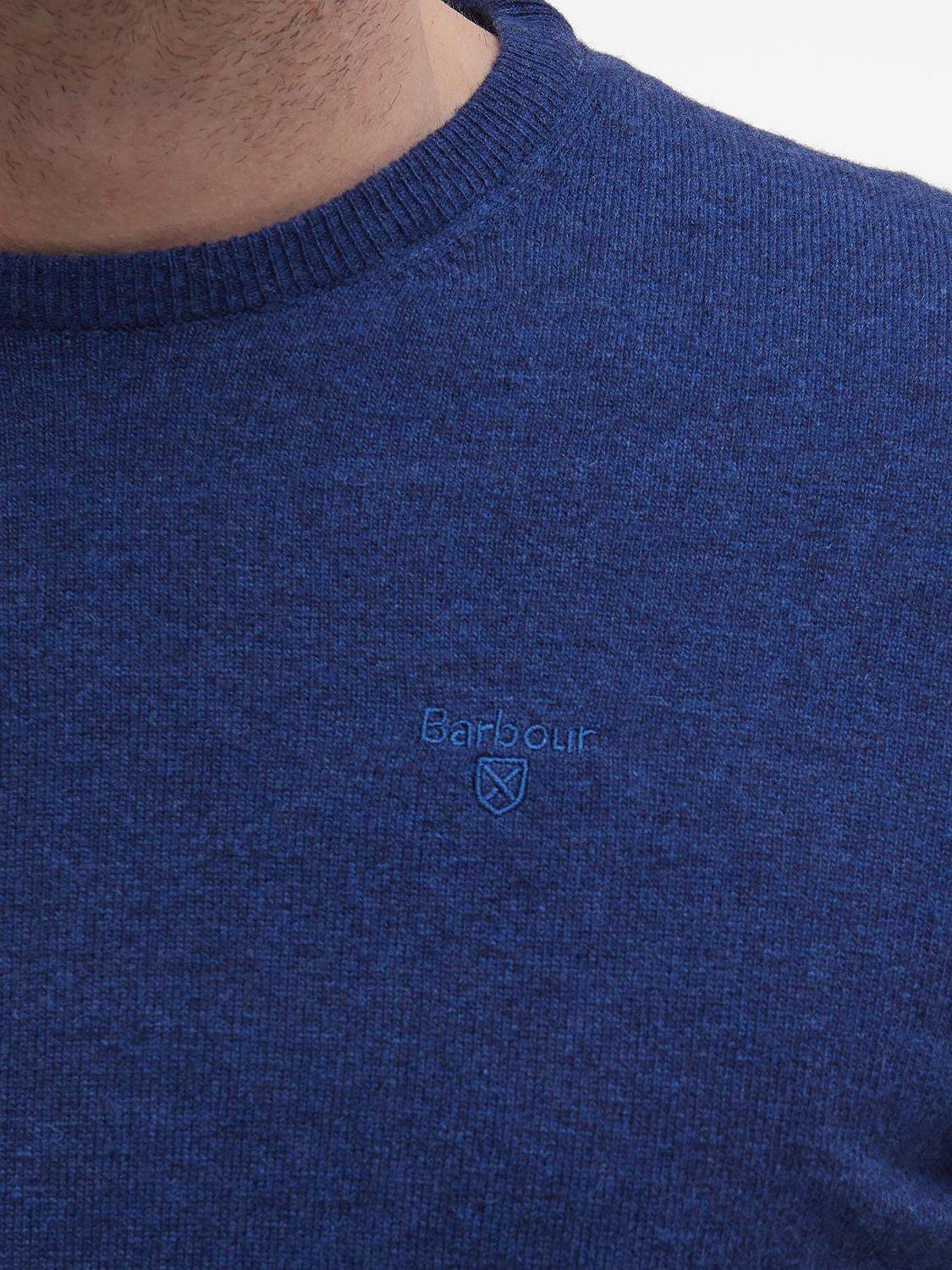 Product image 8 of 9, which shows Barbour Essential Wool Crew Neck Sweatshirt, Deep Blue, L
