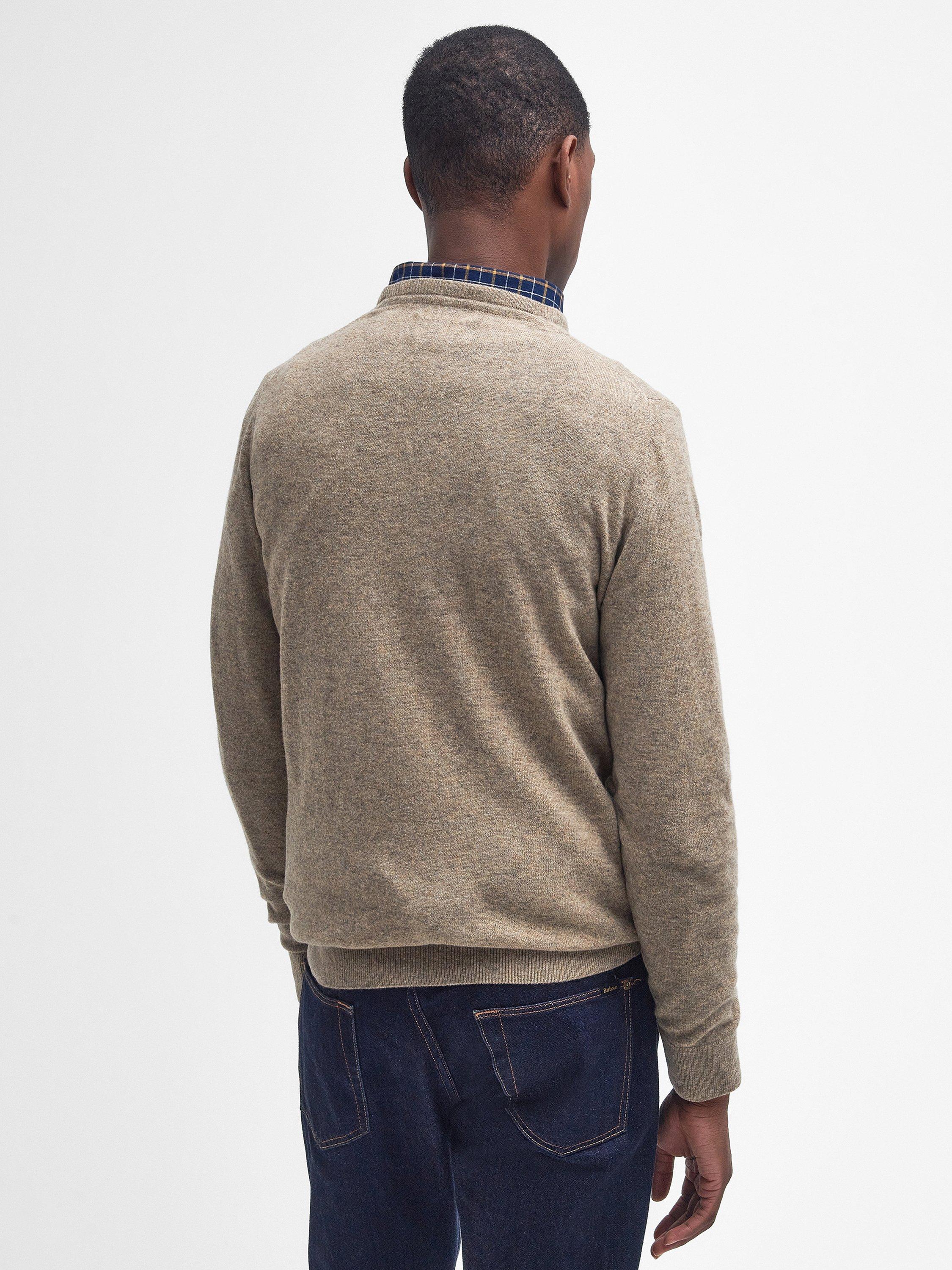 Product image 2 of 9, which shows Barbour Essential Wool Crew Neck Sweatshirt, Fossil, S
