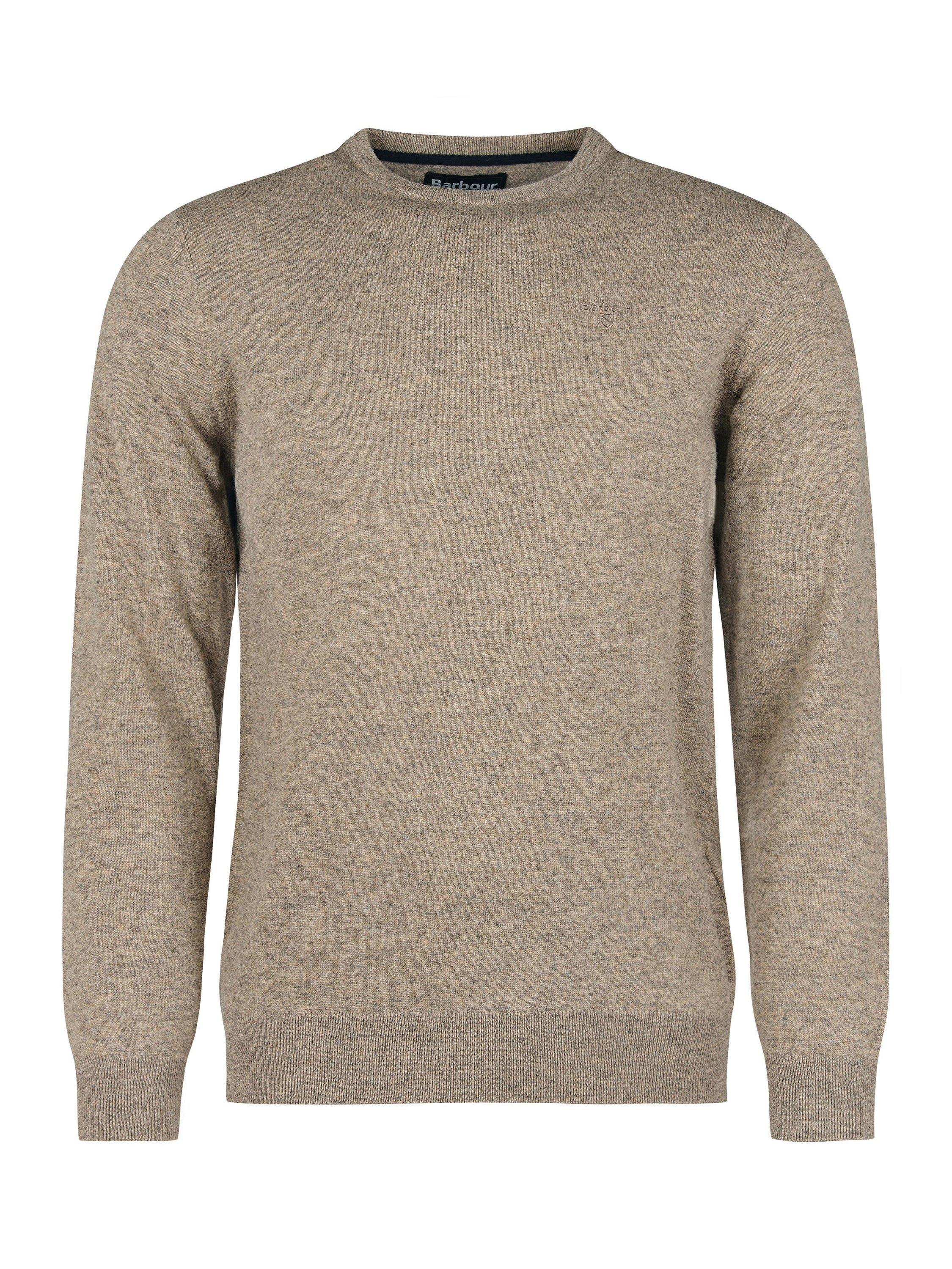 Product image 4 of 9, which shows Barbour Essential Wool Crew Neck Sweatshirt, Fossil, S