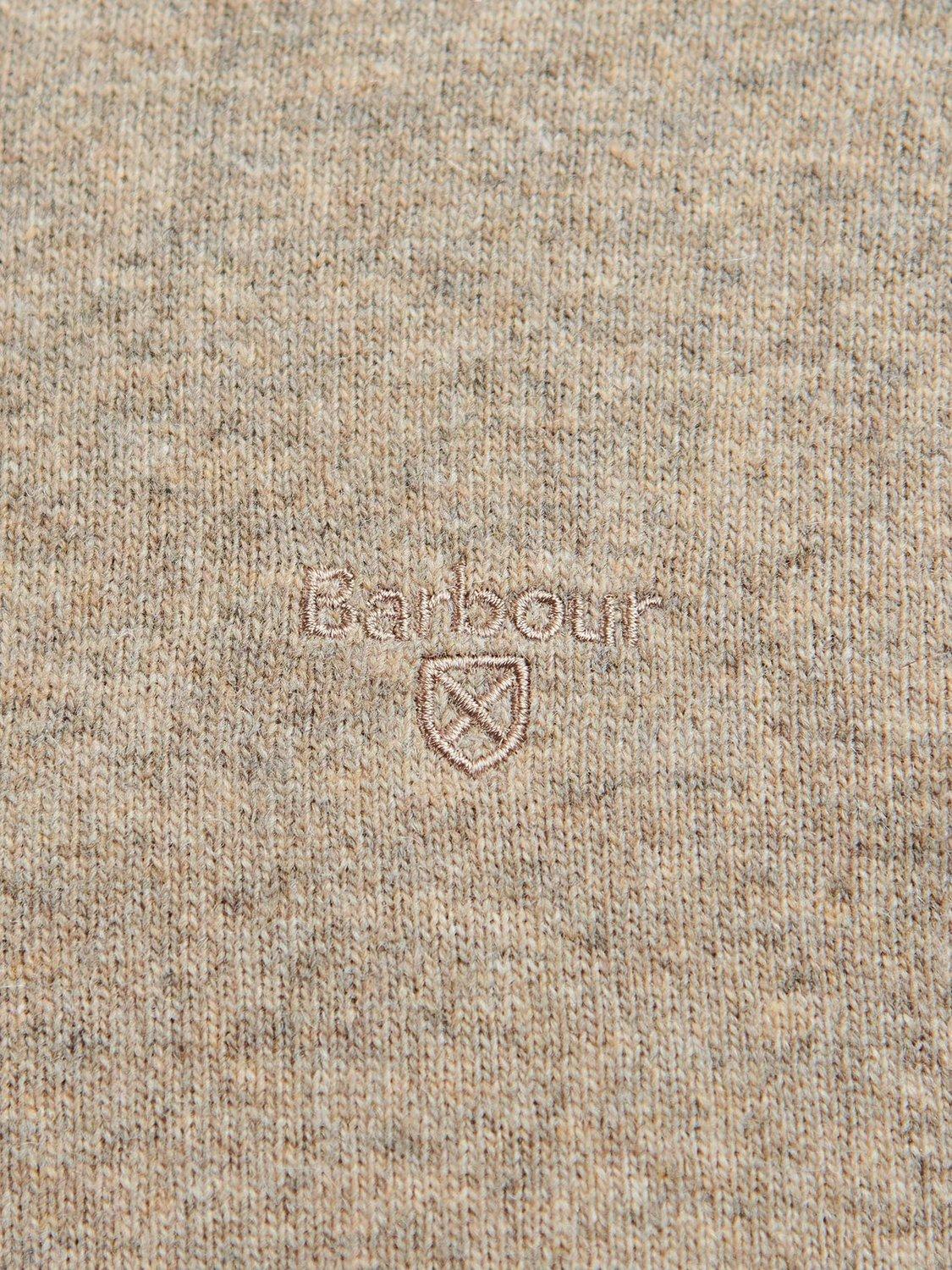 Product image 6 of 9, which shows Barbour Essential Wool Crew Neck Sweatshirt, Fossil, S