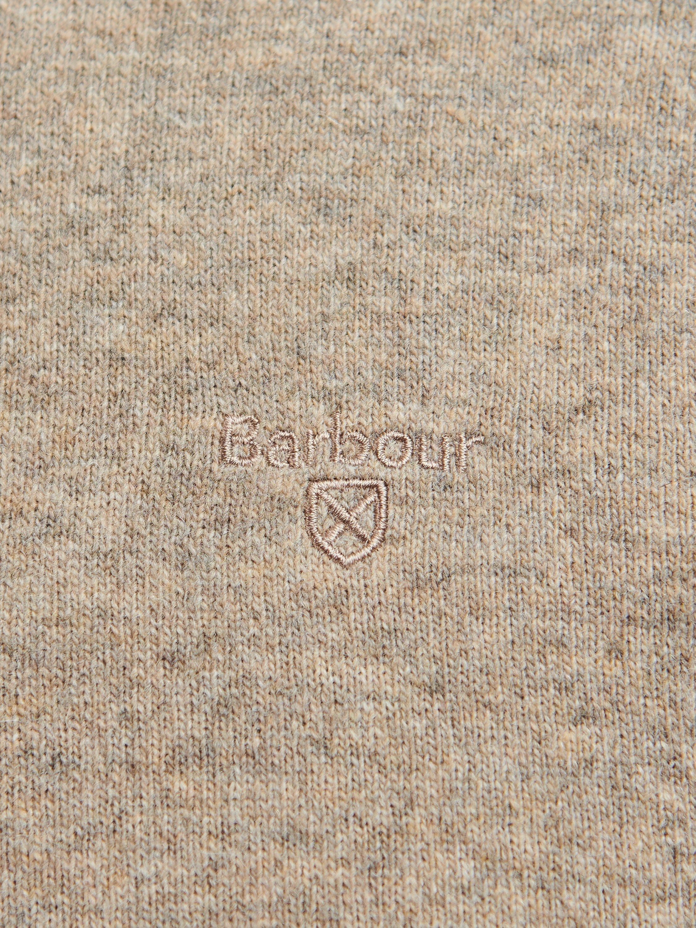 Product image 7 of 9, which shows Barbour Essential Wool Crew Neck Sweatshirt, Fossil, S