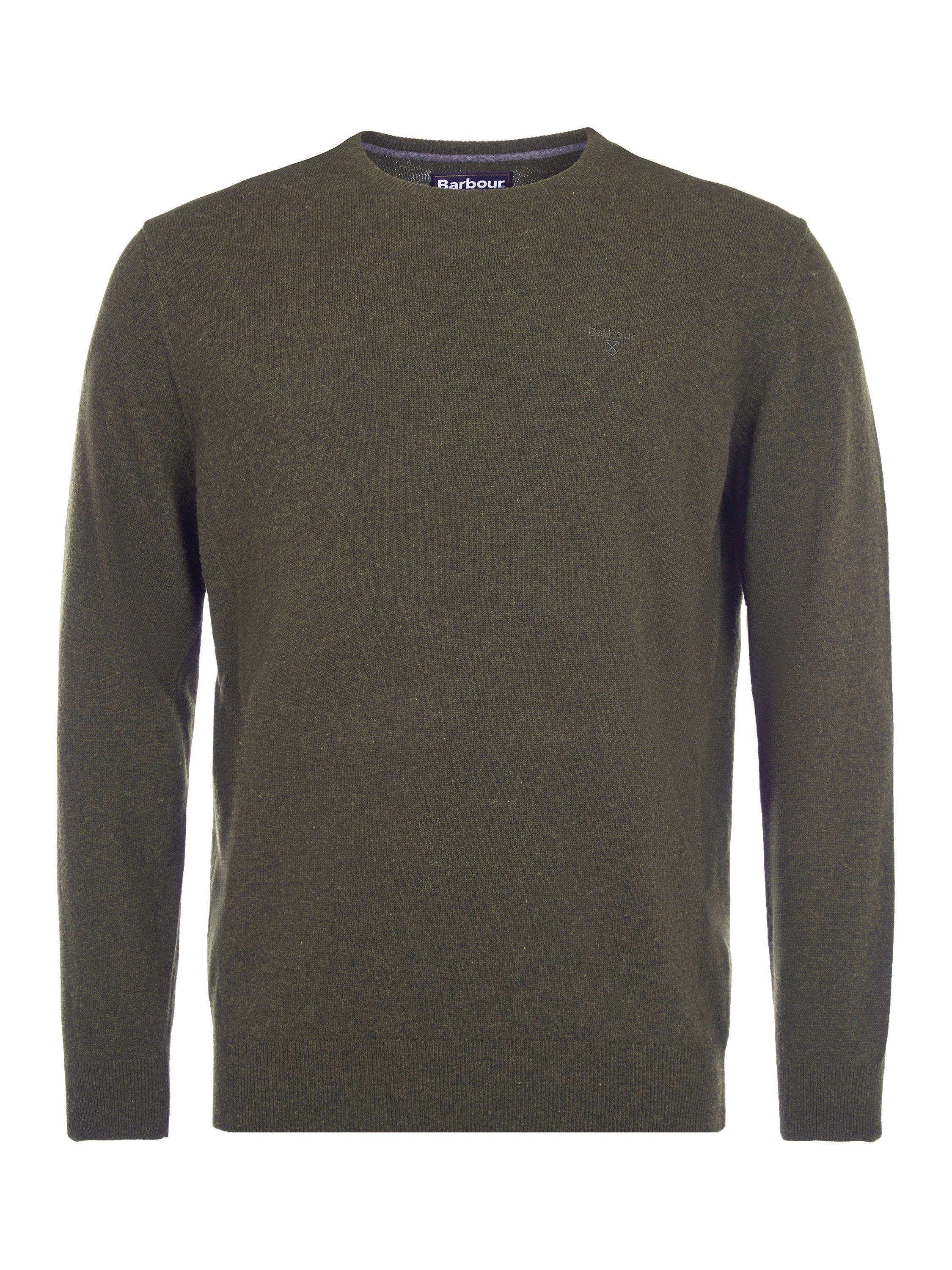 Product image 4 of 7, which shows Barbour Essential Wool Crew Neck Sweatshirt, Seaweed, S