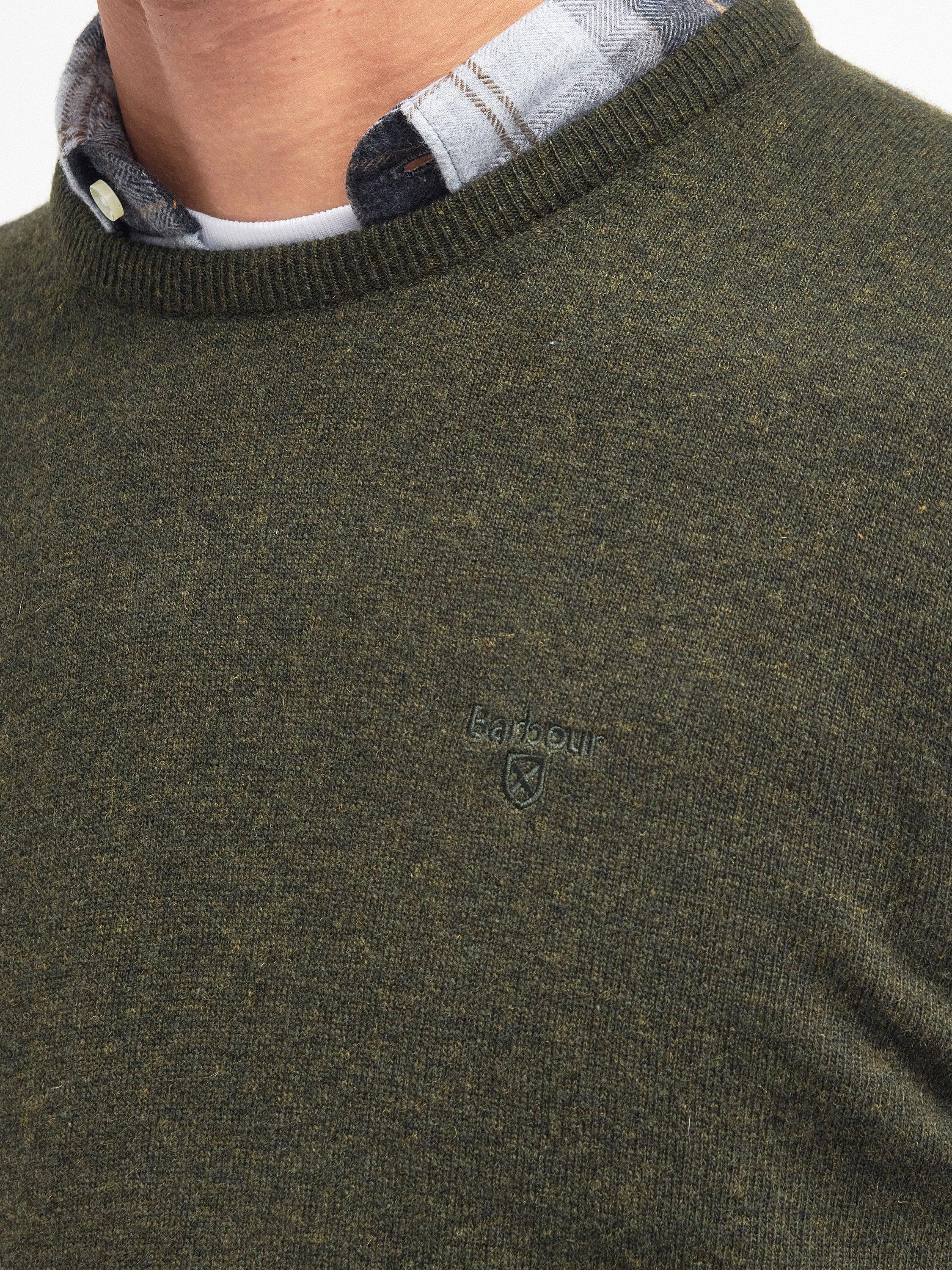 Product image 7 of 7, which shows Barbour Essential Wool Crew Neck Sweatshirt, Seaweed, S
