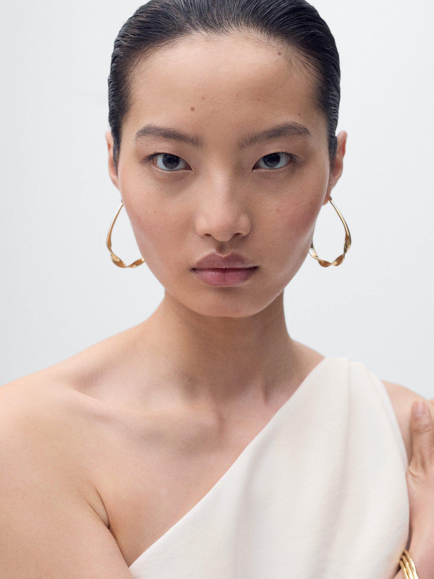 Product image 6 of 8, which shows Mango Lidy Sleeveless Asymmetric Neck Jumpsuit, Natural White, L