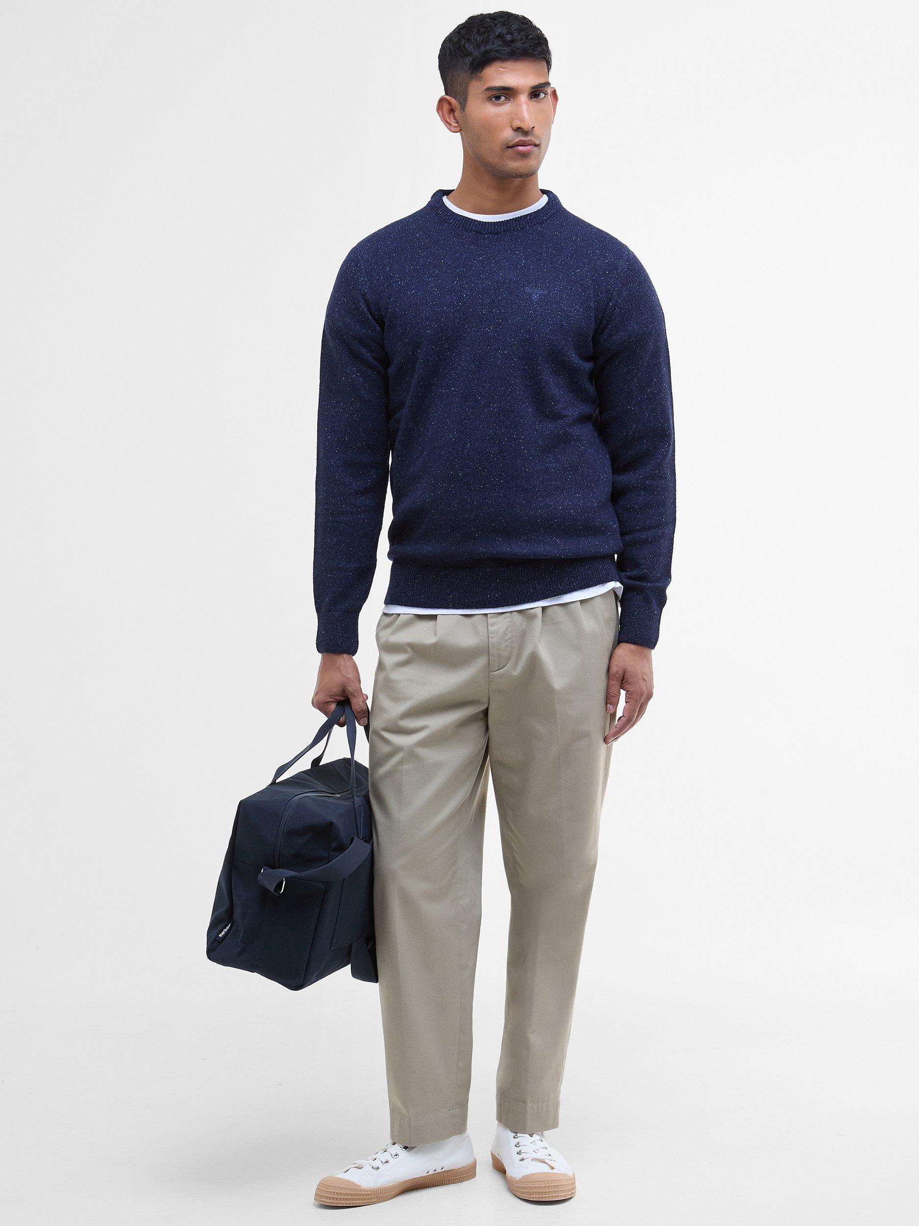 Product image 3 of 7, which shows Barbour Tisbury Wool Blend Jumper, Navy, S