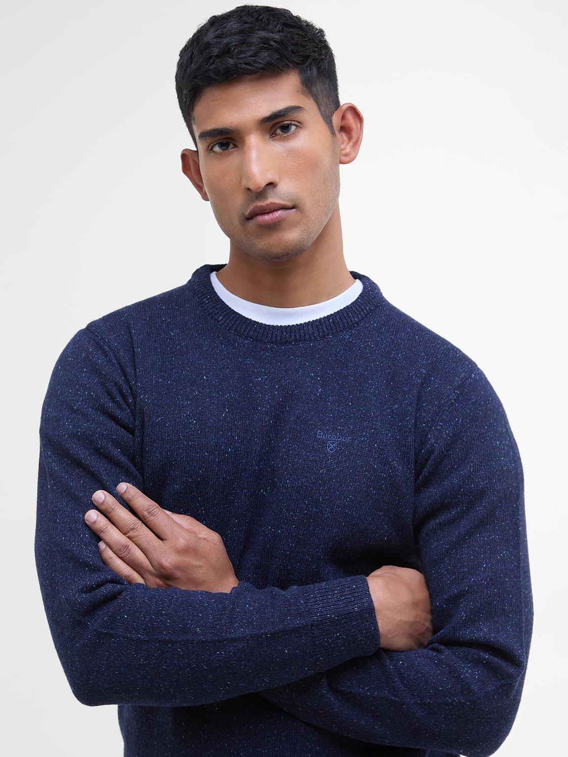 Product image 5 of 7, which shows Barbour Tisbury Wool Blend Jumper, Navy, S