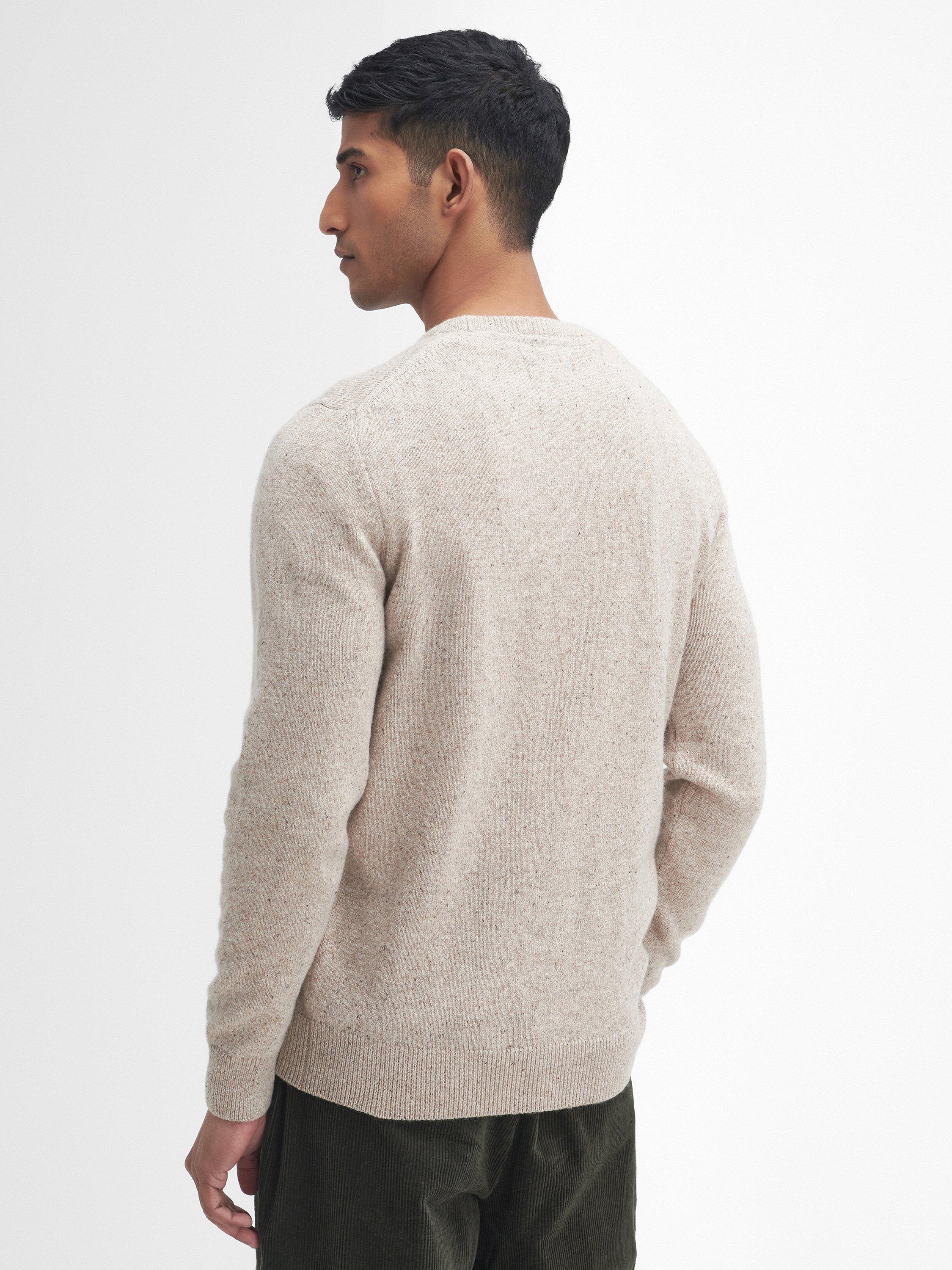 Product image 2 of 8, which shows Barbour Tisbury Wool Blend Jumper, Stone, S