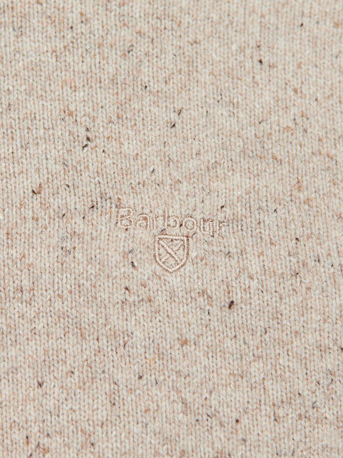 Product image 8 of 8, which shows Barbour Tisbury Wool Blend Jumper, Stone, S