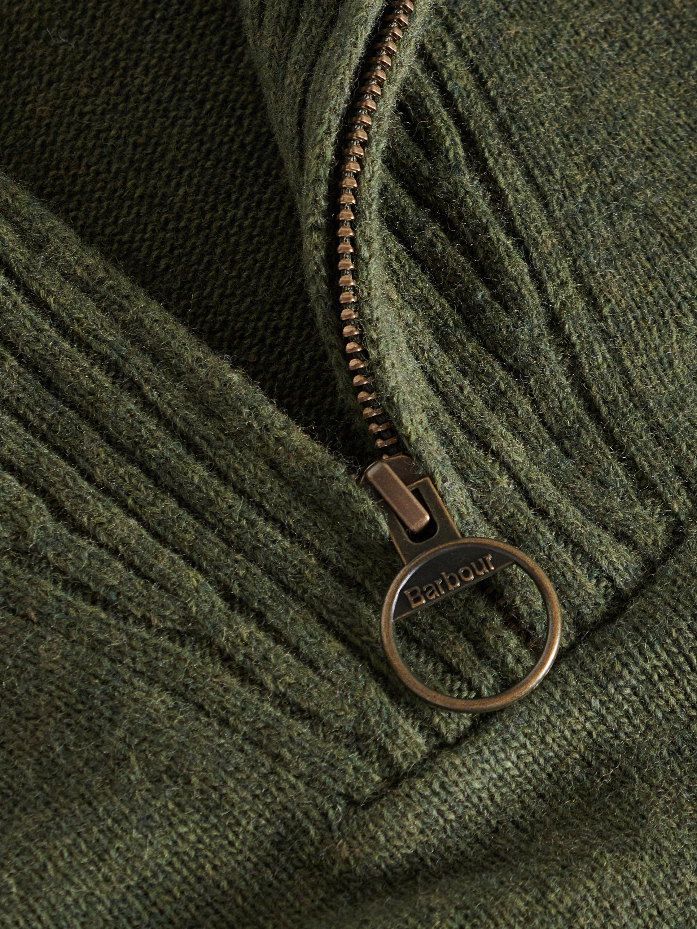 Product image 11 of 11, which shows Barbour Soft Lambswool Funnel Neck Jumper, Mid Olive, M