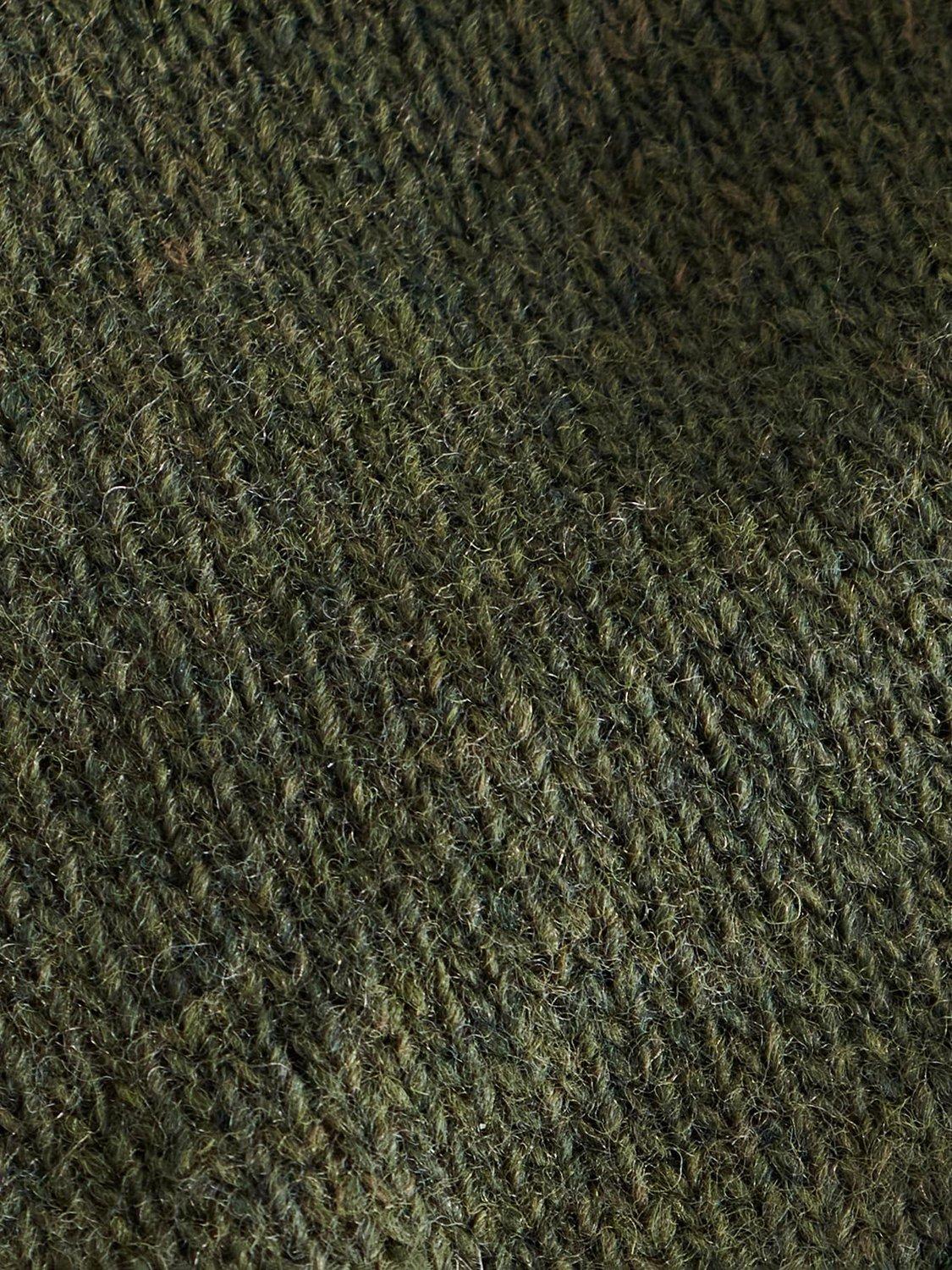 Product image 7 of 11, which shows Barbour Soft Lambswool Funnel Neck Jumper, Mid Olive, M