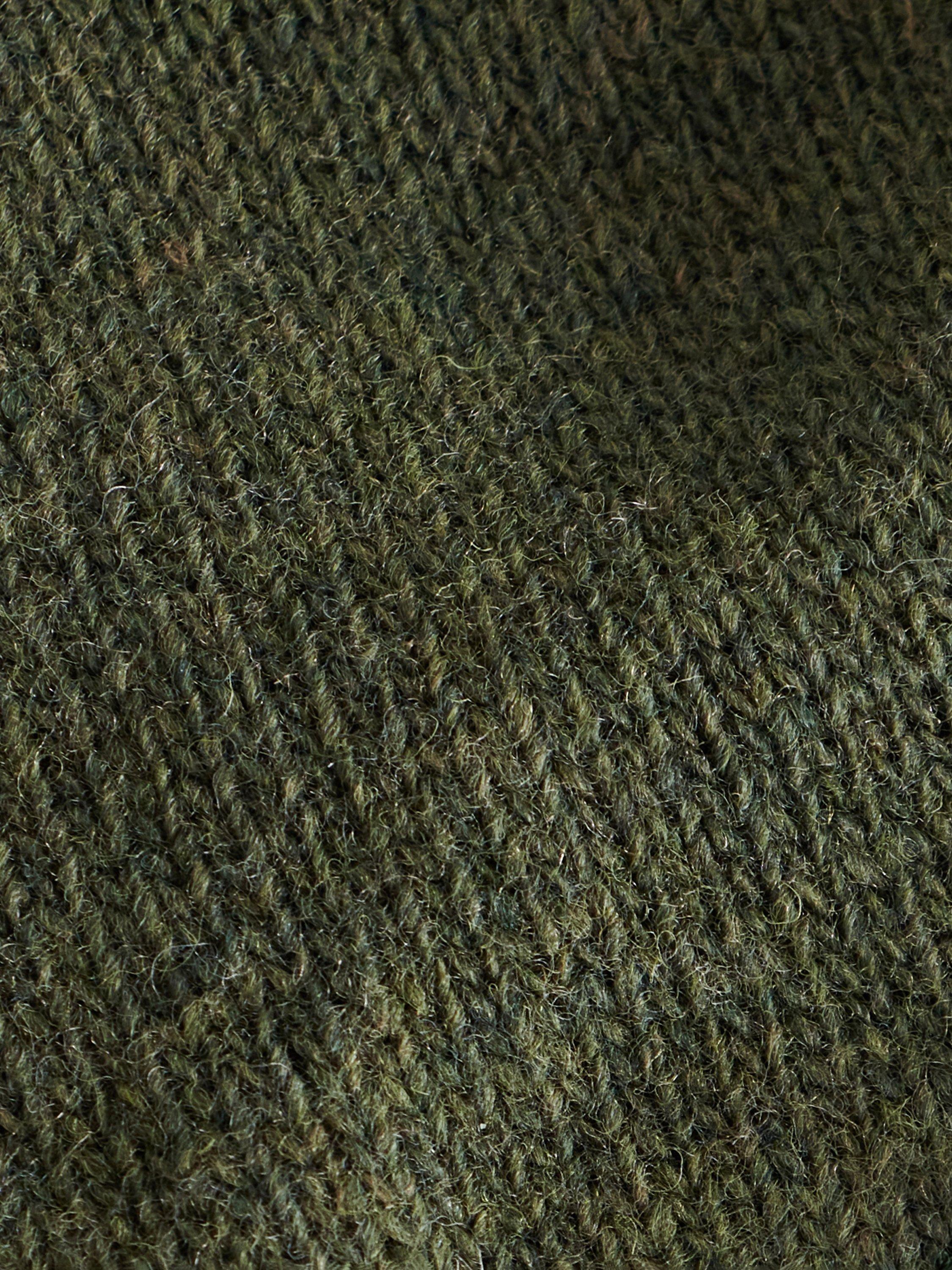 Product image 10 of 11, which shows Barbour Soft Lambswool Funnel Neck Jumper, Mid Olive, M