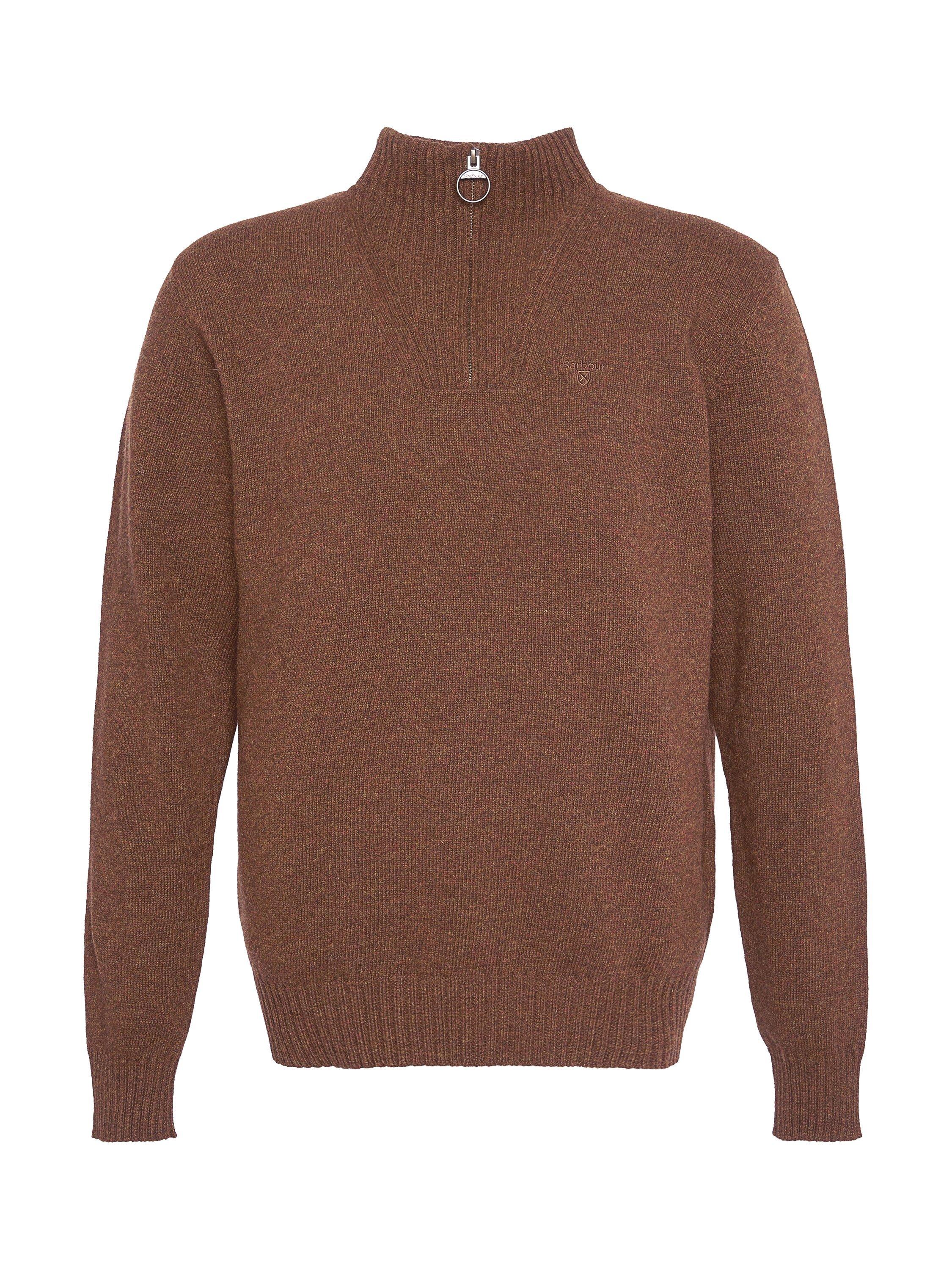 Product image 4 of 7, which shows Barbour Soft Lambswool Funnel Neck Jumper, Sandstone, 4XL