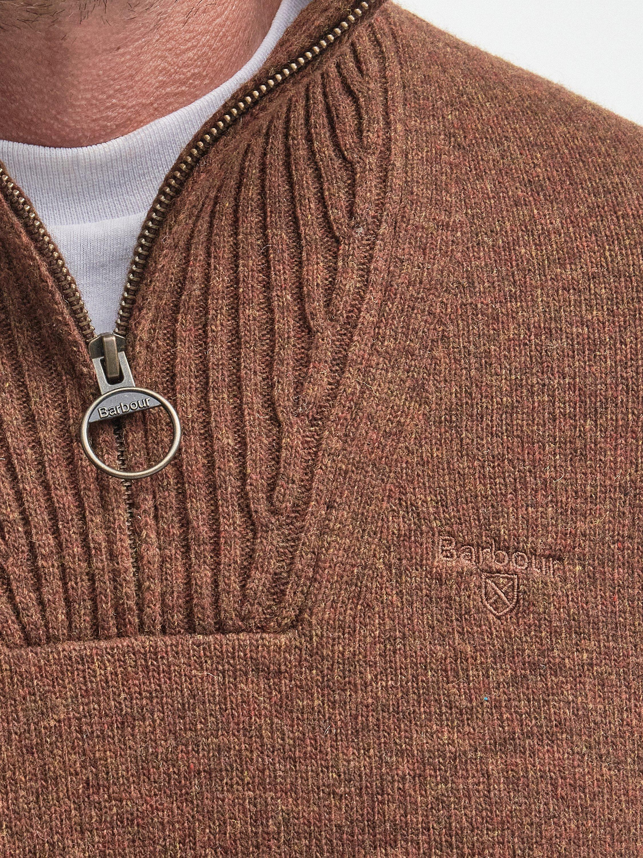 Product image 7 of 7, which shows Barbour Soft Lambswool Funnel Neck Jumper, Sandstone, 4XL
