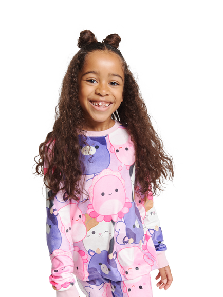 Brand Threads Kids' Squishmallows Pyjama Set, Pink, Pink