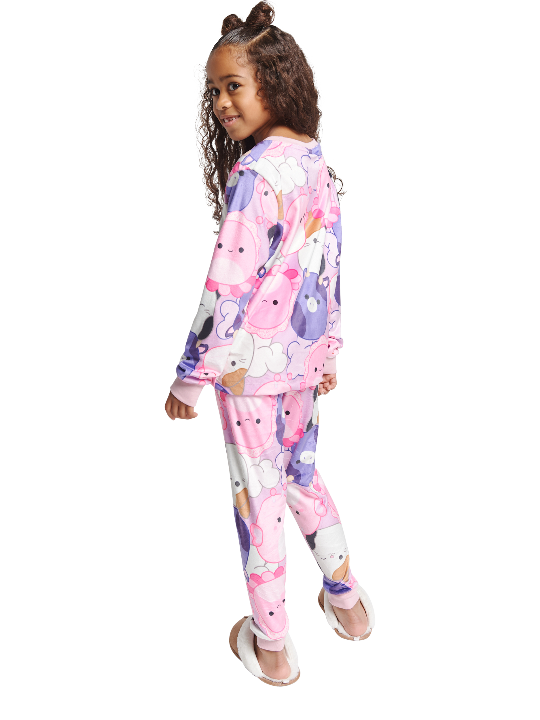 Product image 2 of 4, which shows Brand Threads Kids' Squishmallows Pyjama Set, Pink, 5-6 years